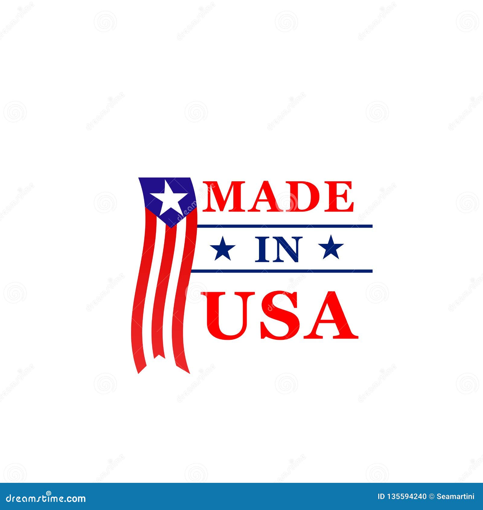 Download Made In USA Vector Icon Of America Flag Stock Vector ...
