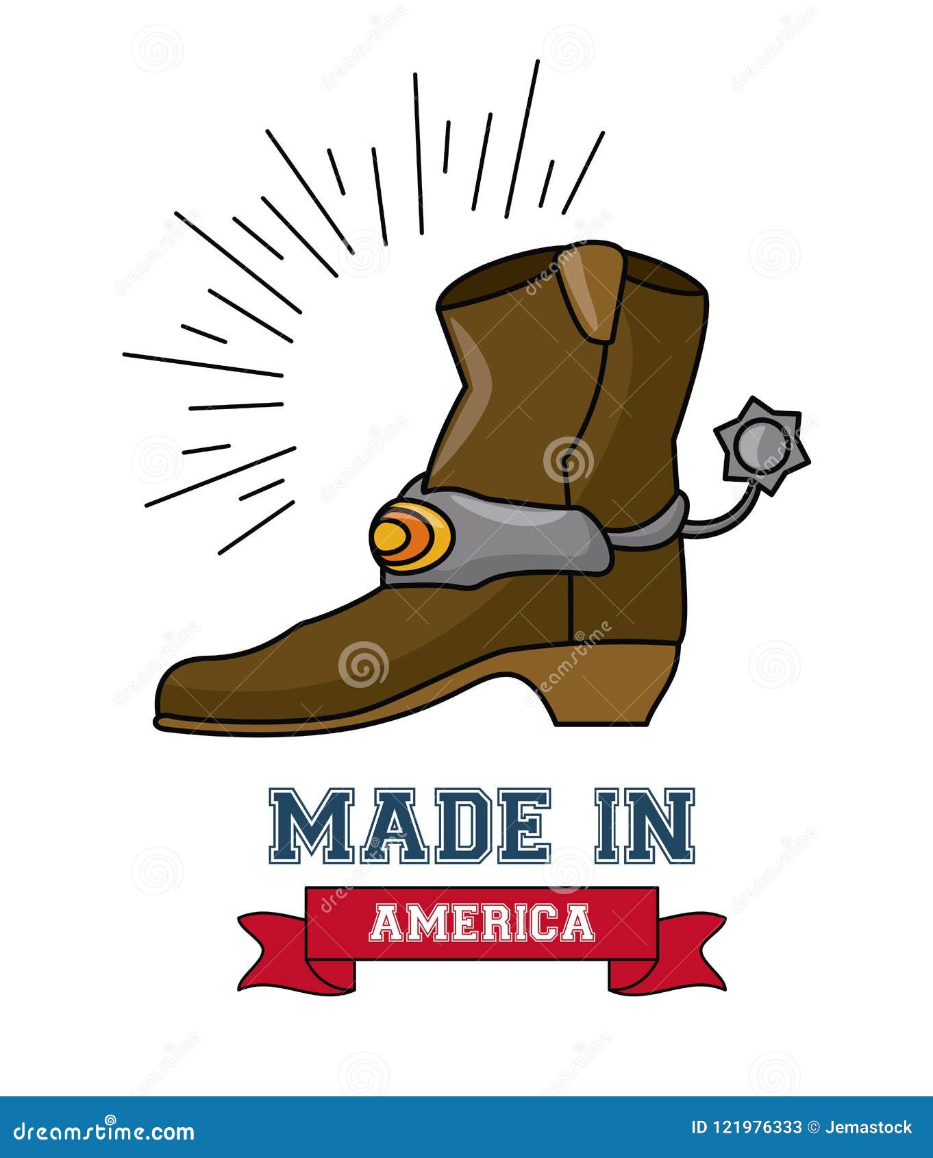 Made in USA emblem stock vector. Illustration of original - 121976333