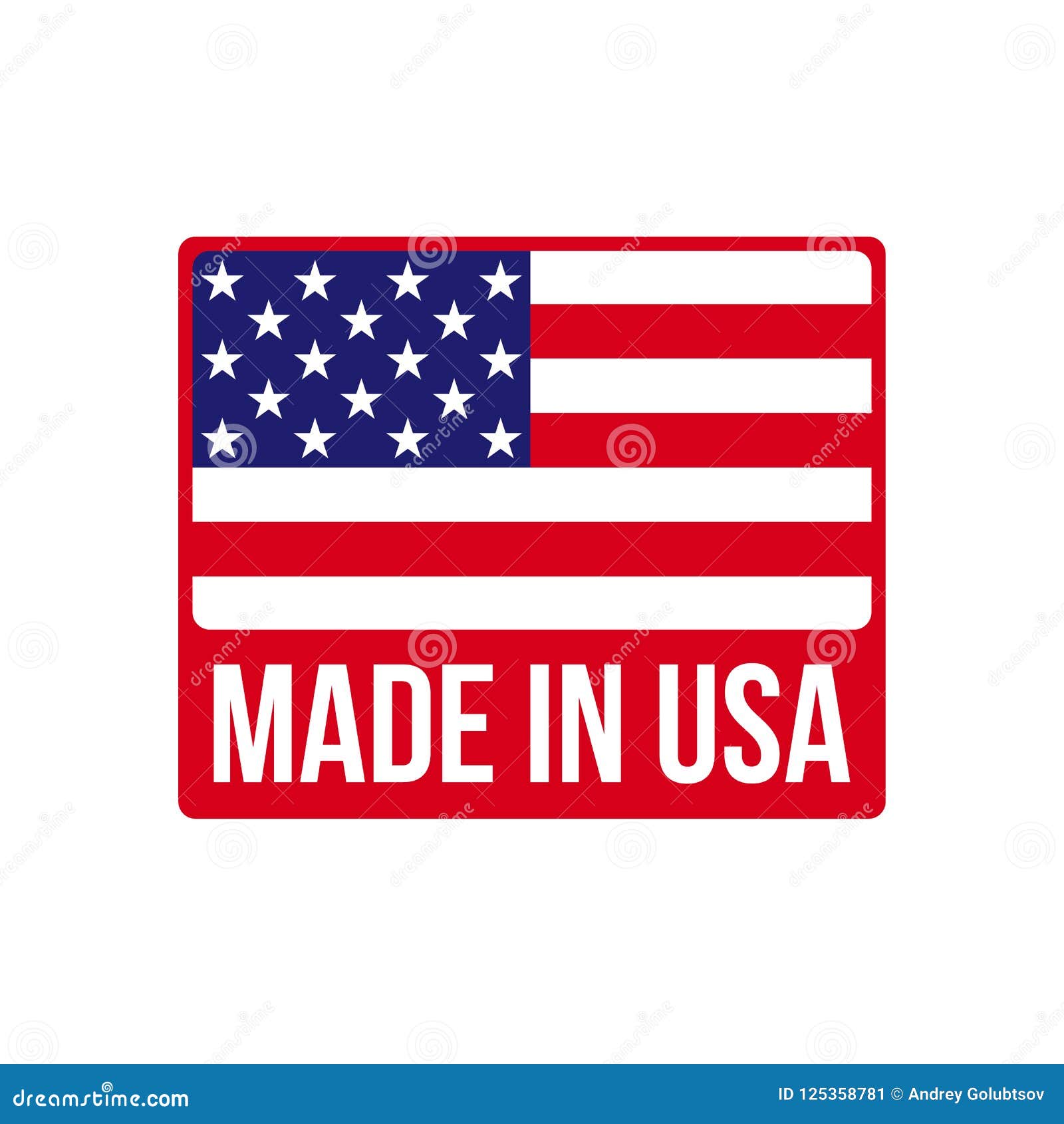 Download Made In USA Icon On Vector American Flag Stock Vector ...