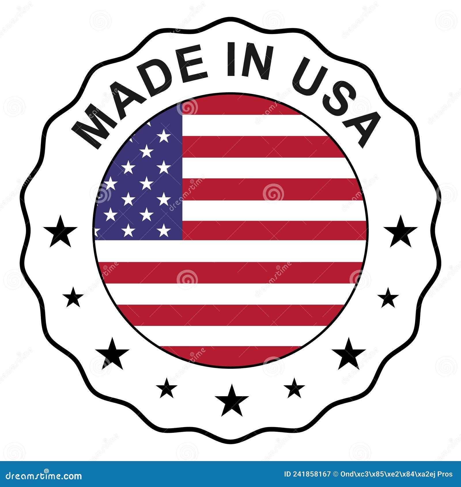 Made in USA Seal, Product Tag Label Sign, Sticker Quality Stamp Vector ...