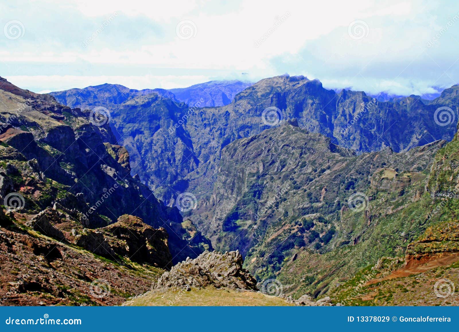 Madeira mountains stock image. Image of daylight, light 13378029