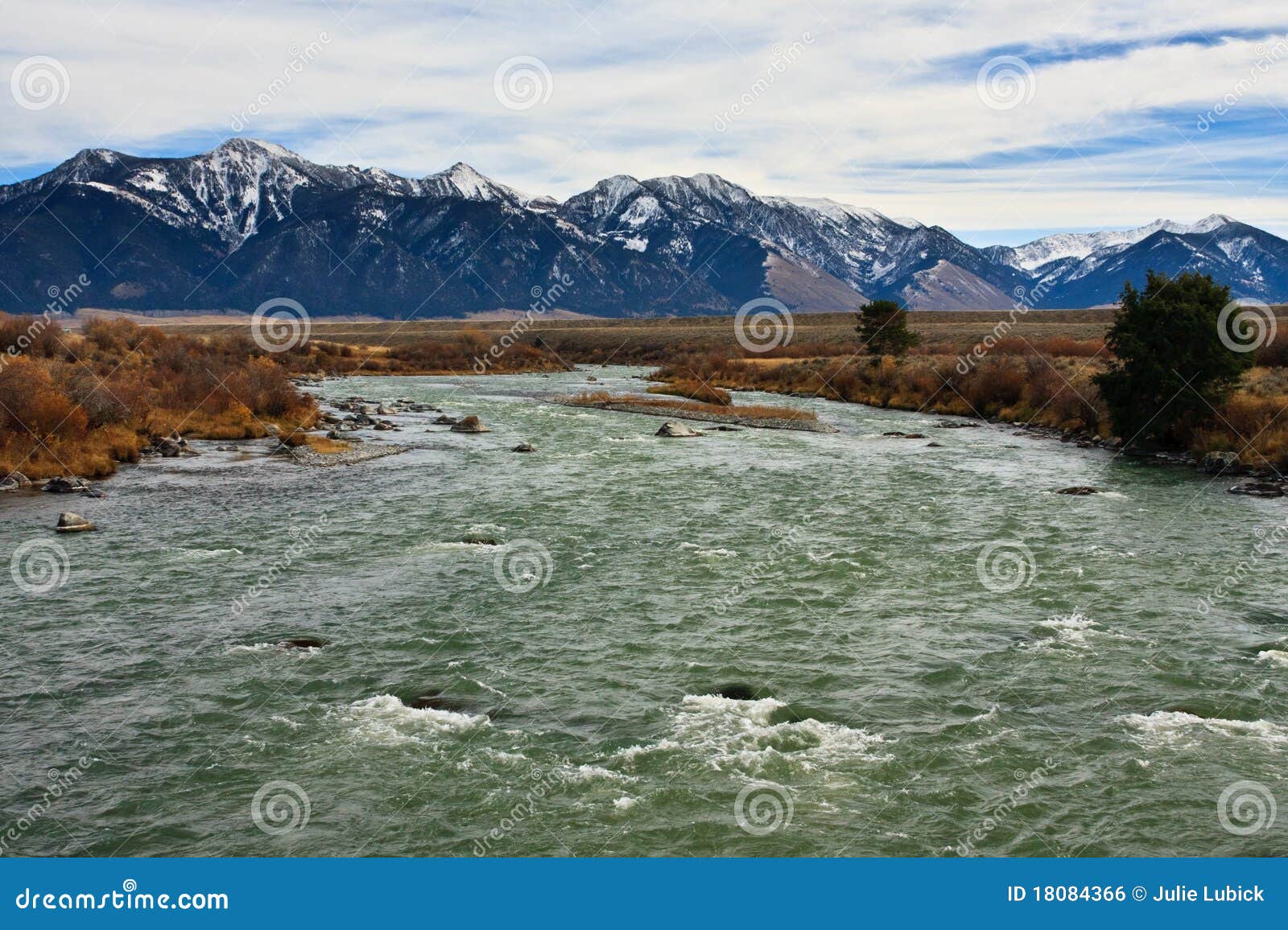 madison river and bridger mountains, montana.