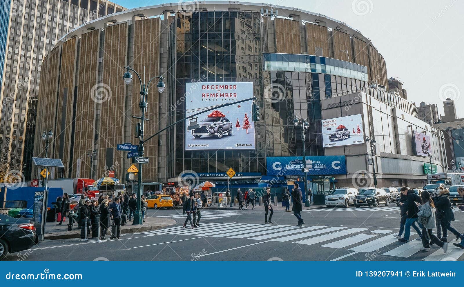 Madison Square Garden And Penn Station In Manhattan New York