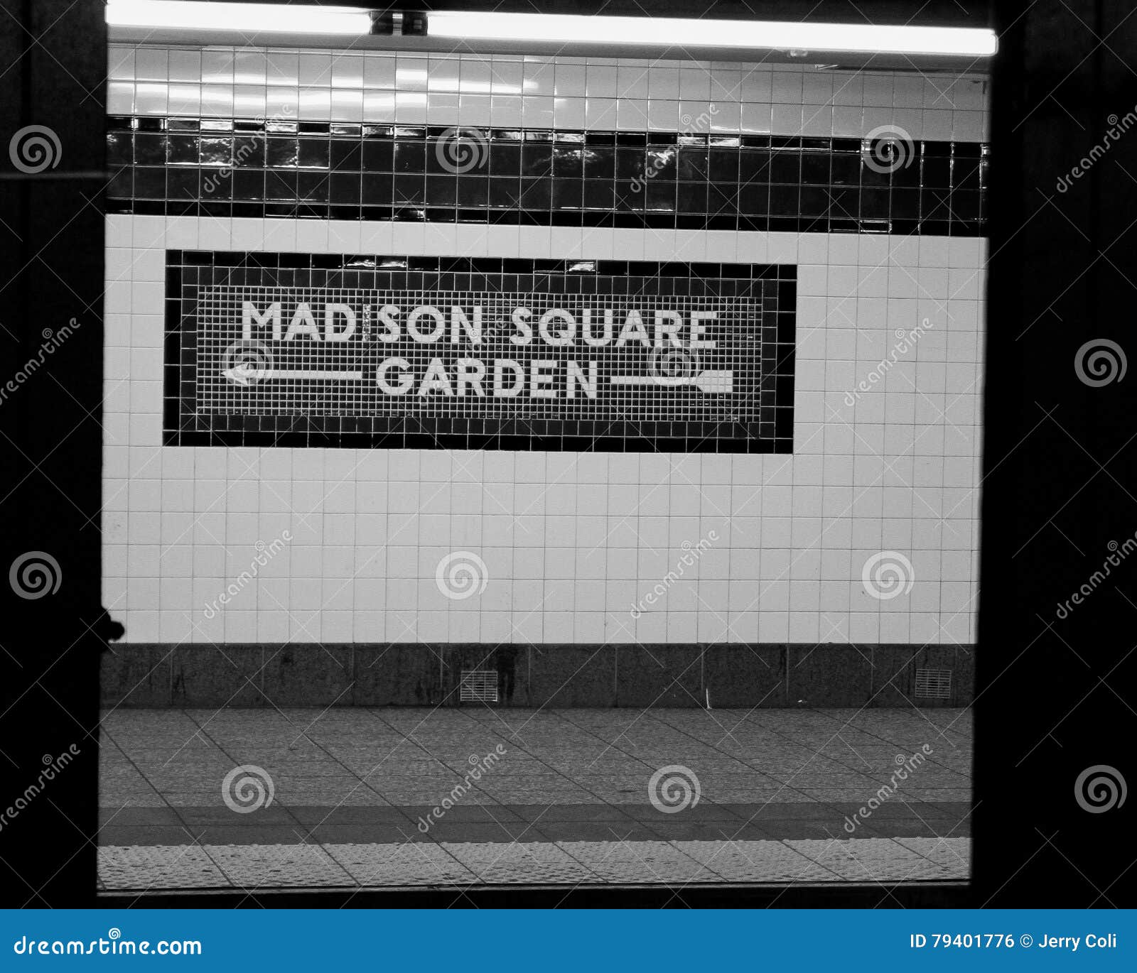 Madison Square Garden Sign In Nyc Subway Station Editorial Photo