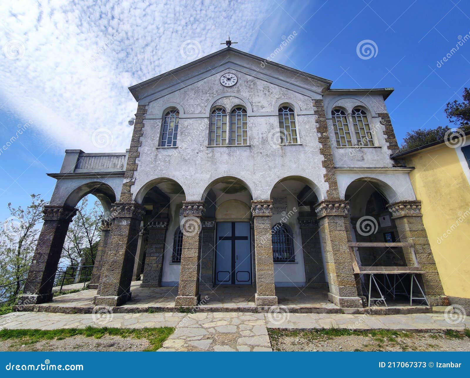 madonna del caravaggio old abbey church liguria recco italy
