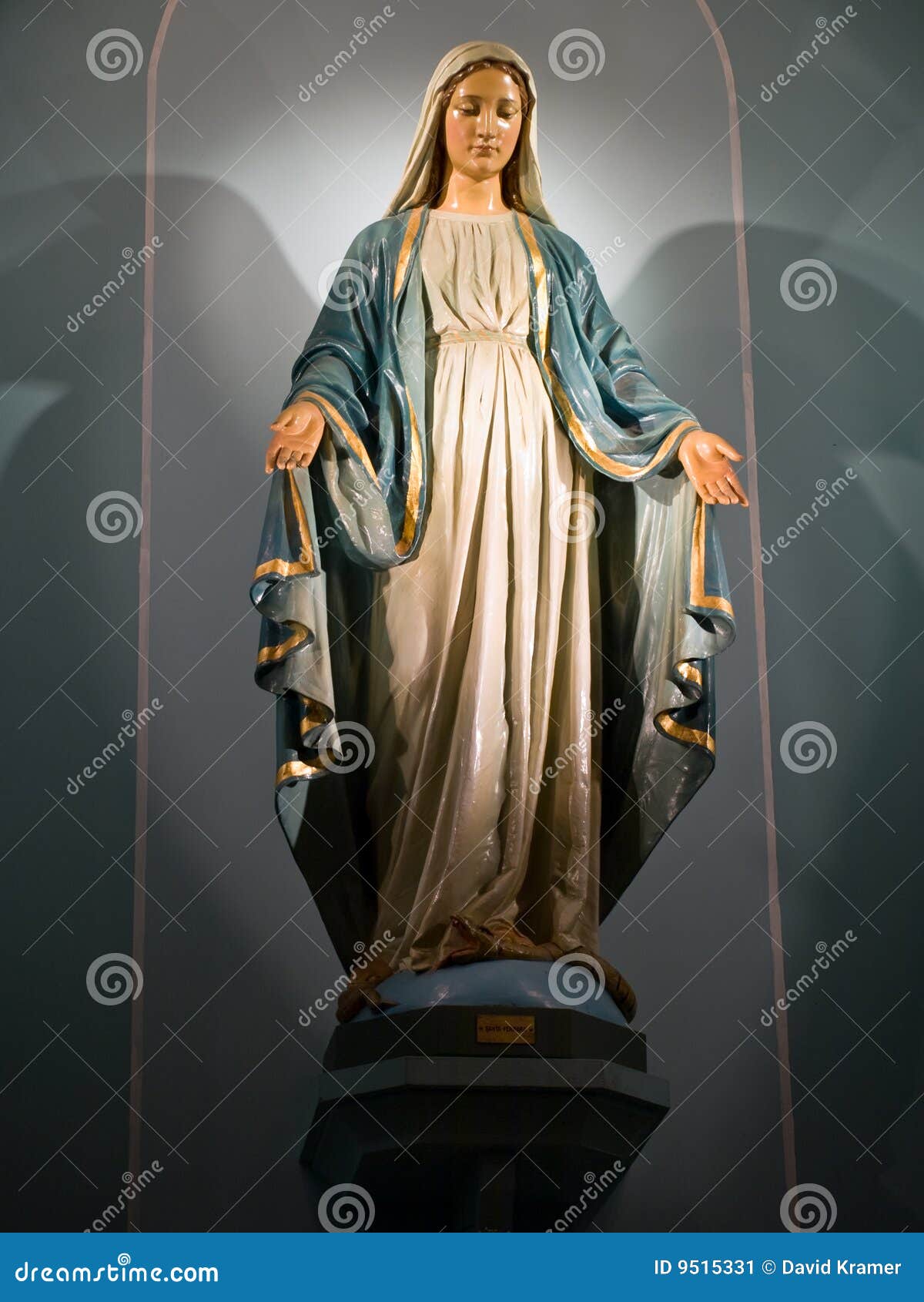 Madonna Statue stock image. Image of holy, catholic, figurine 9515331