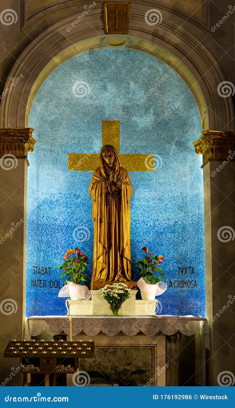 Madonna Statue from Santuario Del Santissimo Crocifisso Di Boca Stock ...