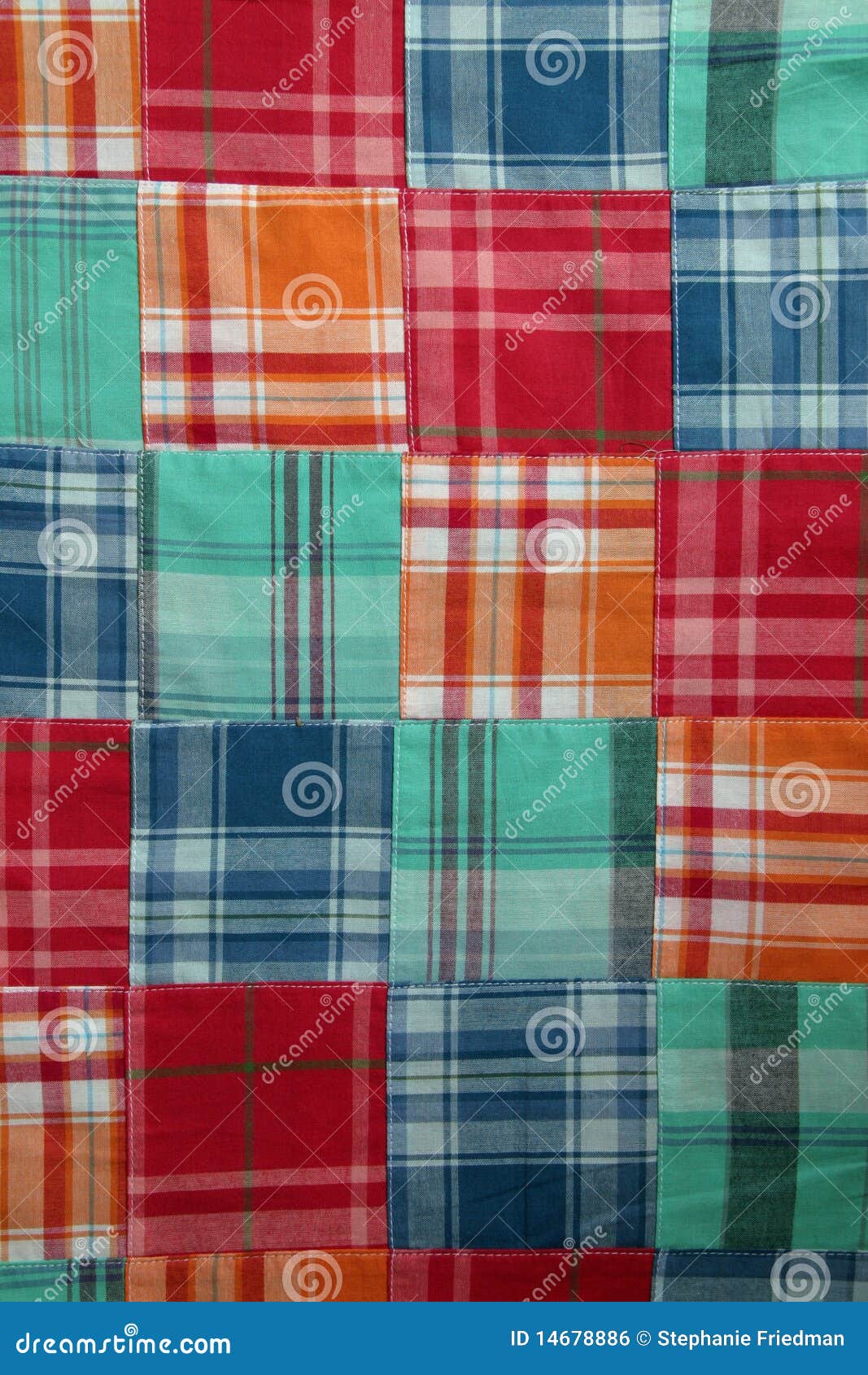 Madras plaid quilt stock photo. Image of check, pattern 14678886