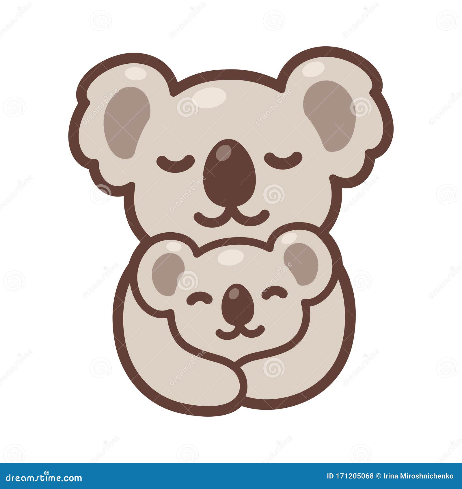 Madre y bebé Koala ilustración del vector. Ilustración de australia -  171205068