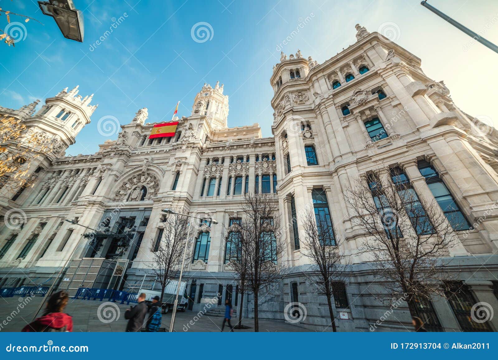 Madrid City Hall on a Clear Day Stock Photo Image of architecture
