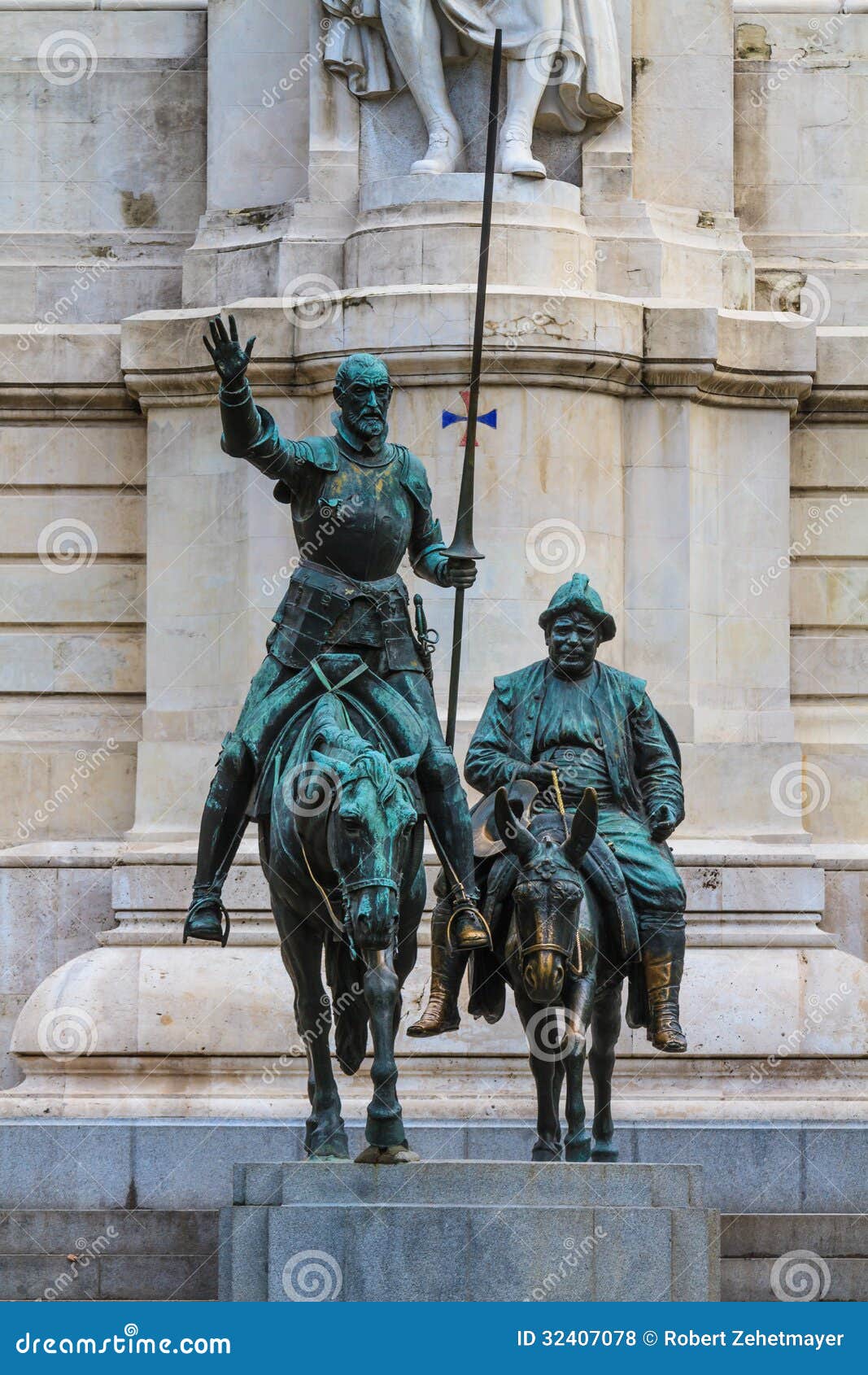 Madrid Don Quijote And Sancho Panza Stock Photo Image Of Monument Building