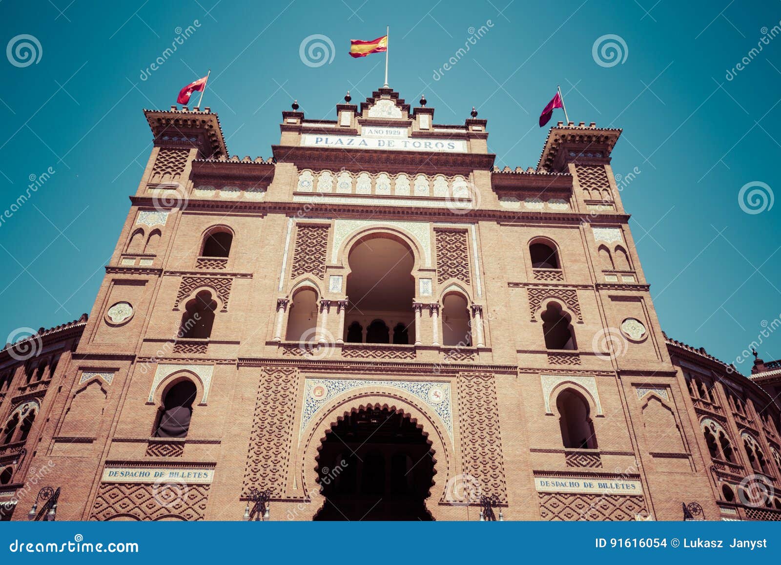 Madrid Famous Bullfighting Arena In Madrid Touristic Attraction