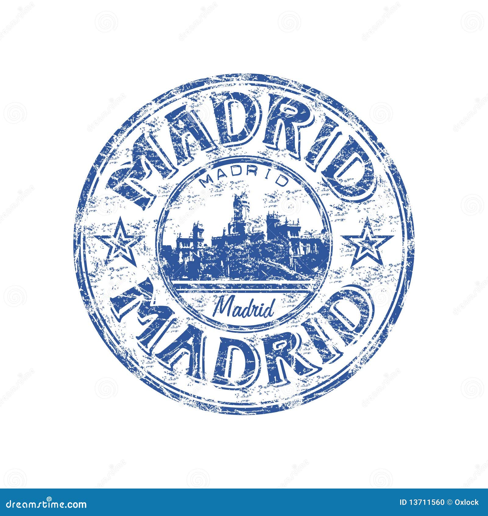 Madrid grunge rubber stamp stock vector. Illustration of blue 13711560