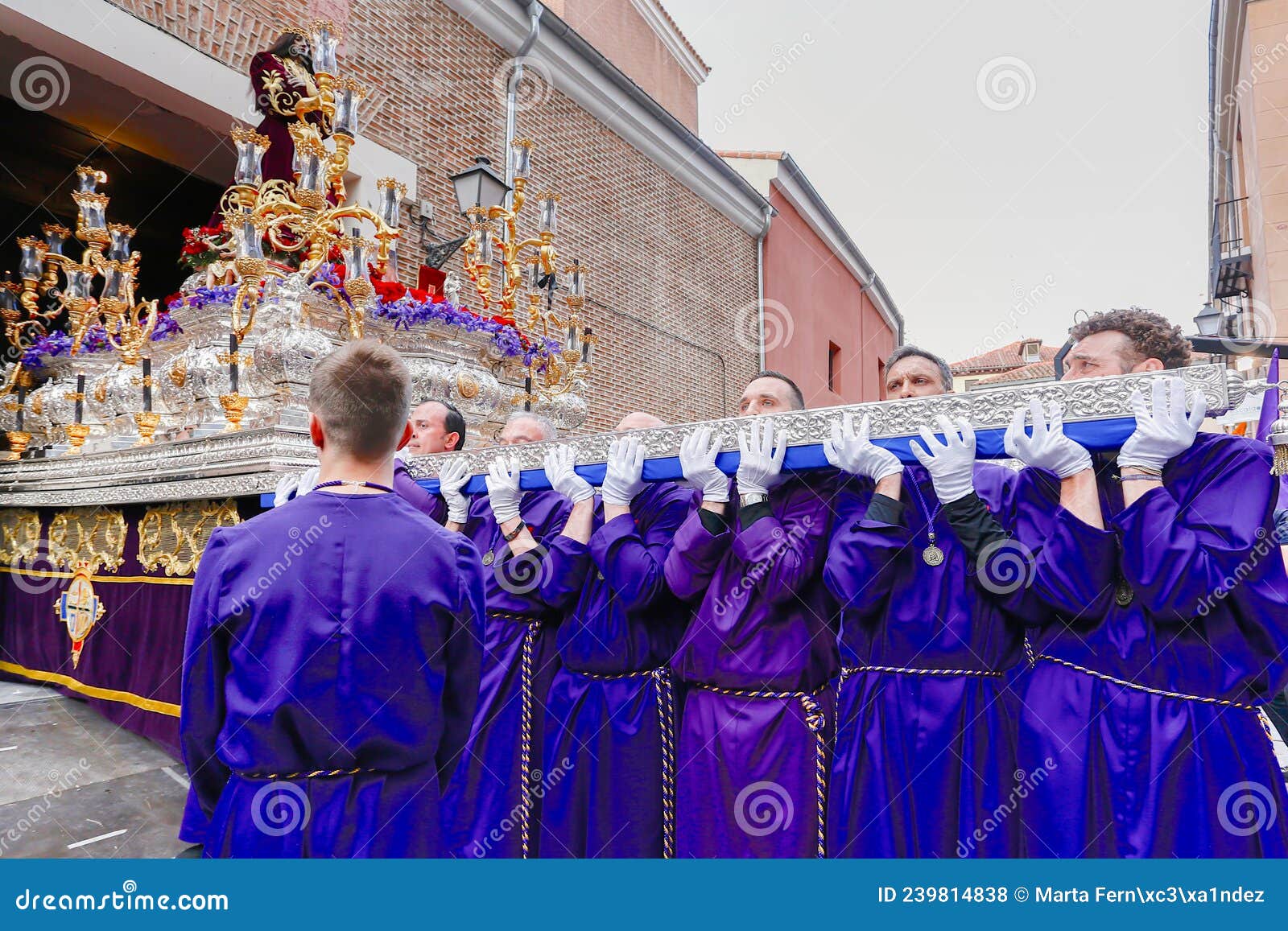Madrid, Spain April 20, 2019 Holy Week Processions in Madrid