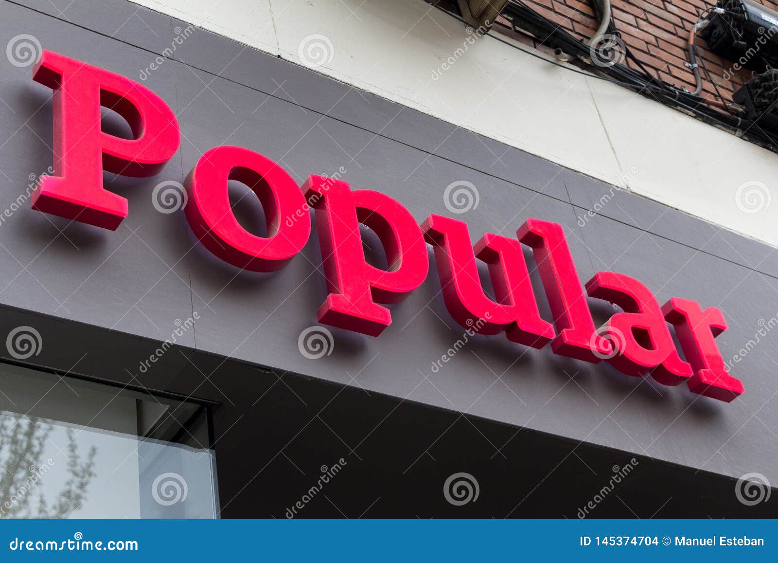 Popular Logo on Popular Bank Branch Office Editorial Stock Image - Image of  business, office: 145374704