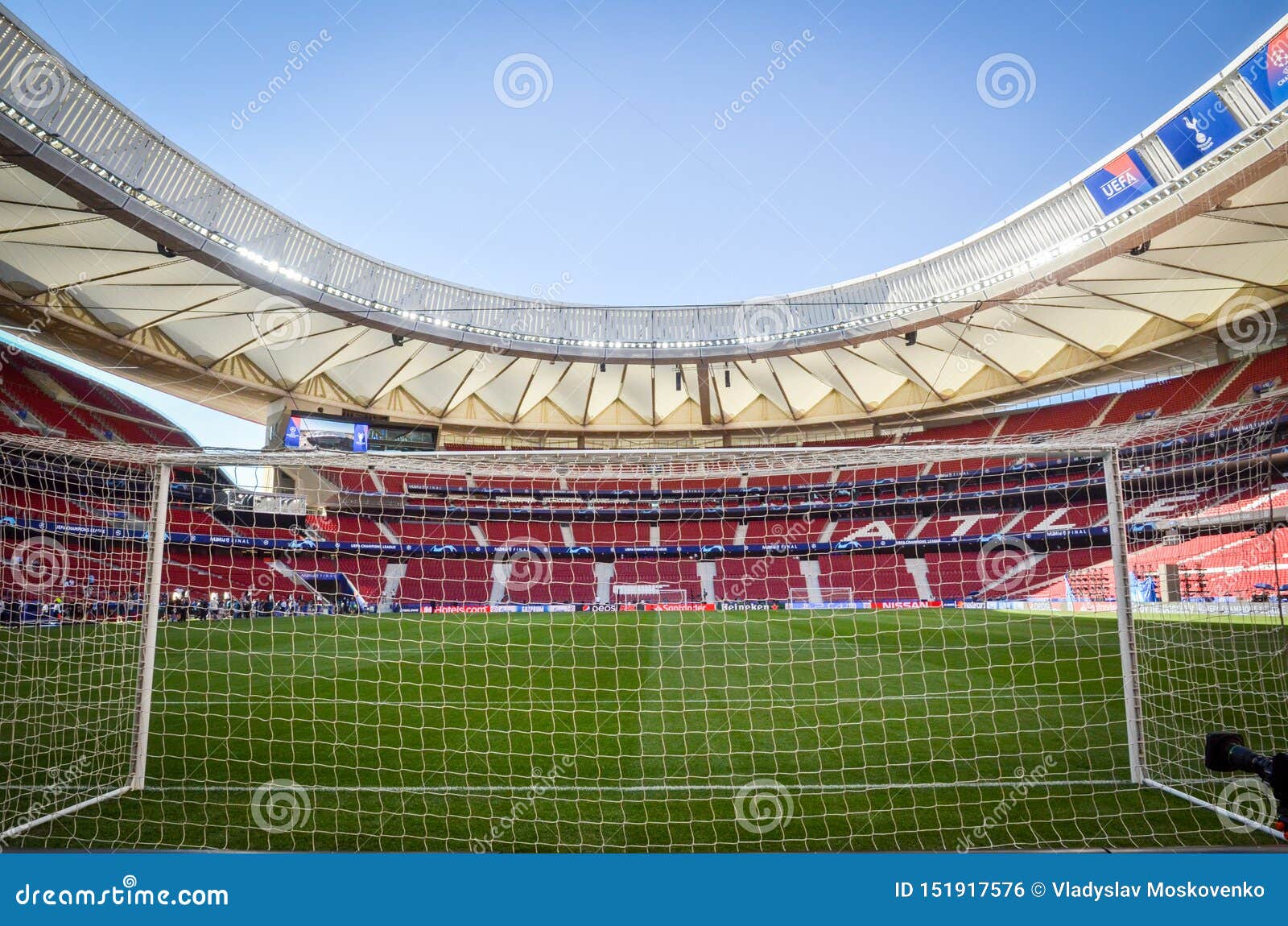 Madrid Spain 01 May 19 General View Of The Wanda Metropolitano Stadium Behind The Gate In Daytime During The Uefa Champions Editorial Photo Image Of Sport Soccer
