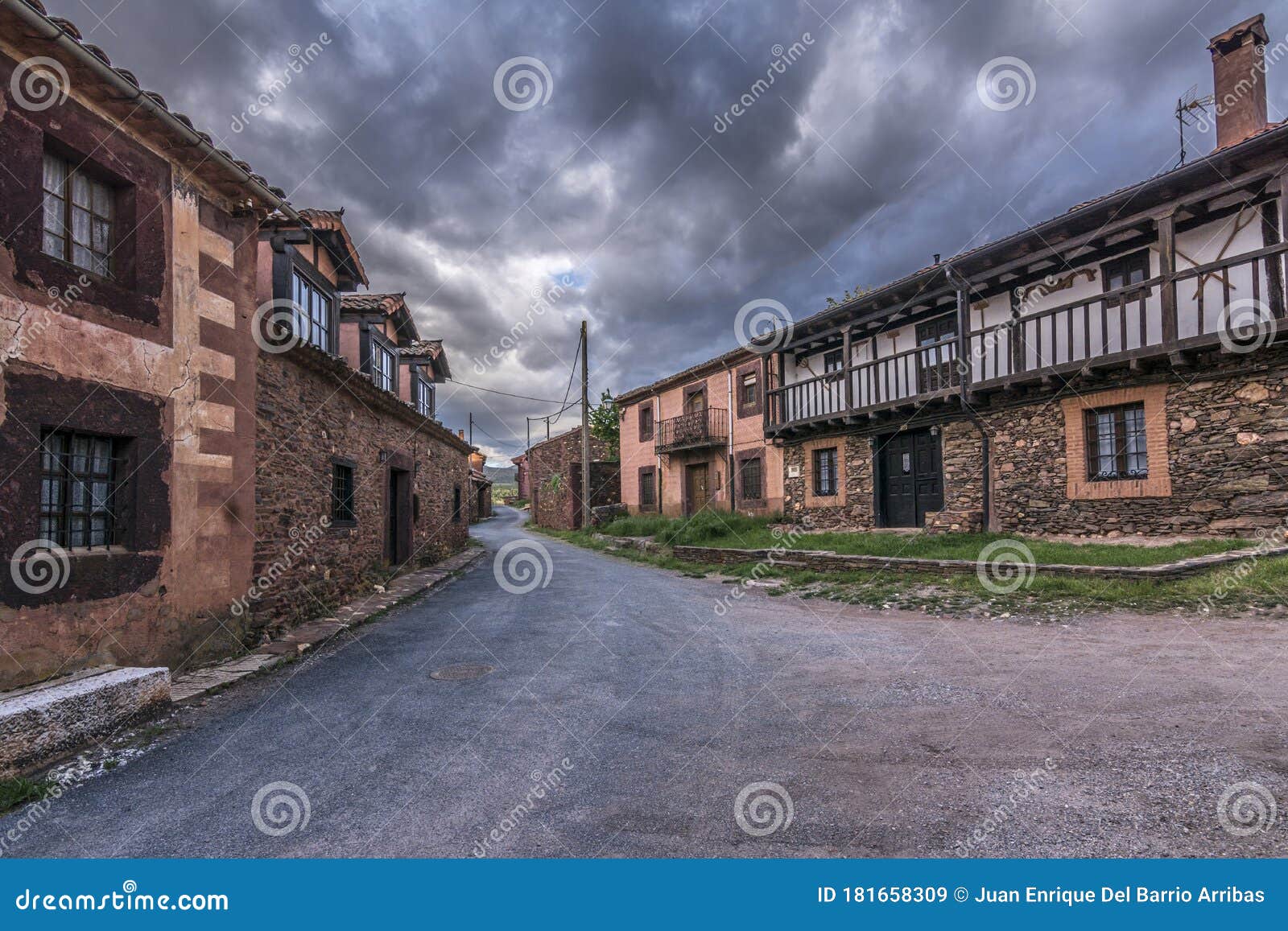 madriguera, red village of the riaza region province of segovia spain
