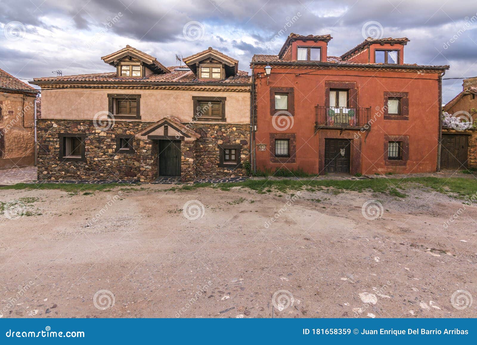 madriguera, red village of the riaza region province of segovia spain