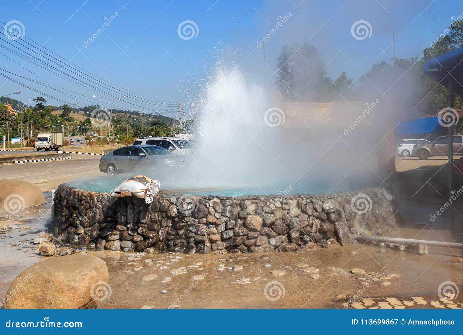 Mae Khachan Hot Spring at Mae Chedi. Stock Image Image of park