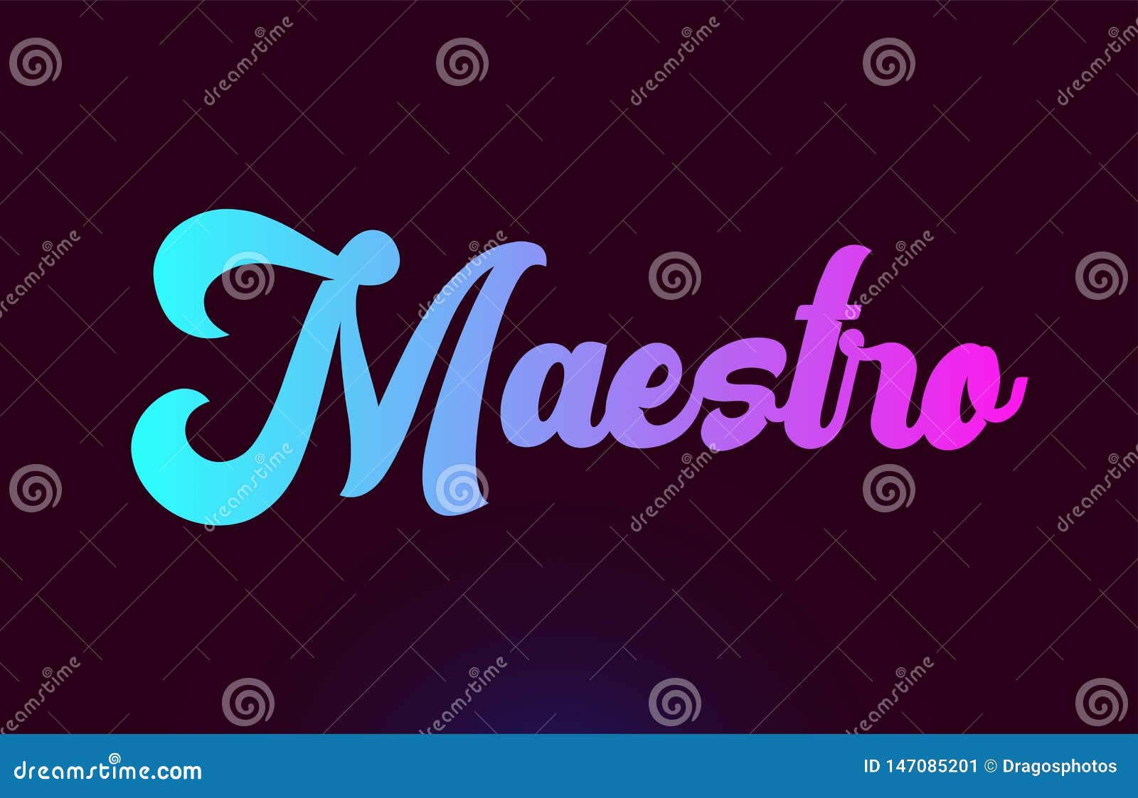 maestro pink word text logo icon  for typography