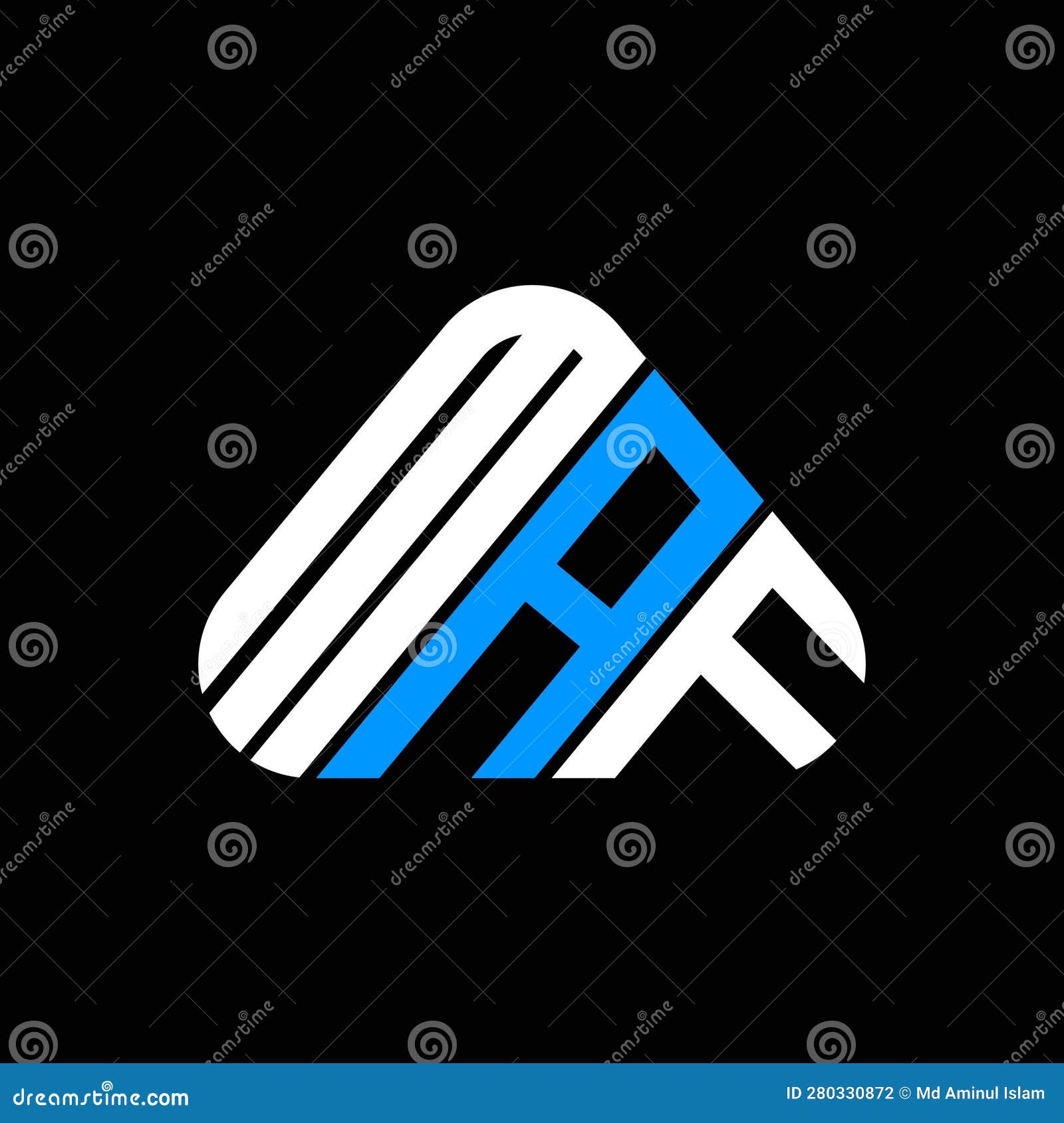 maf letter logo creative  with  graphic, maf