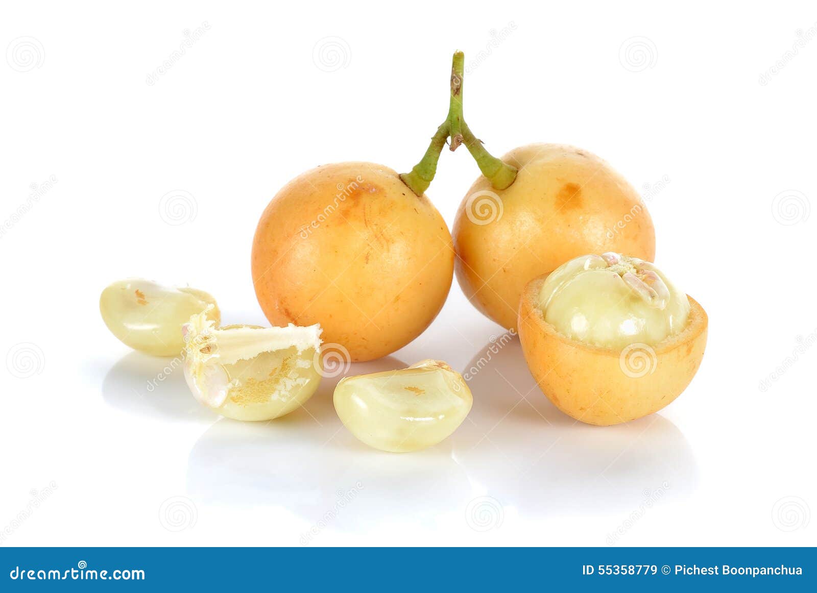 mafai or baccaurea ramiflora  on white background