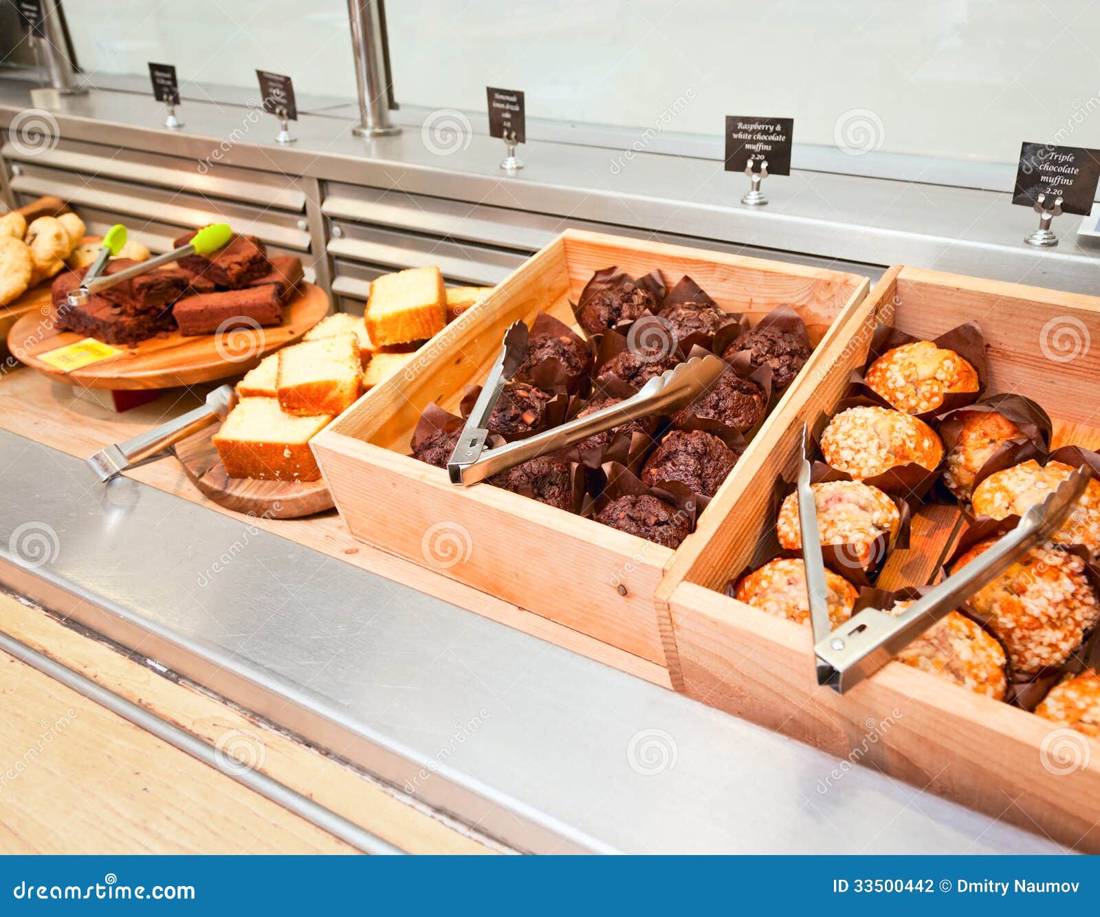 Maffins on Cafeteria Tray Line Stock Photo Image of choice, buffet