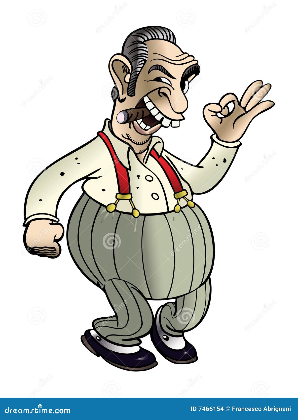 Mafia boss cartoon stock vector. Illustration of cigar - 7466154