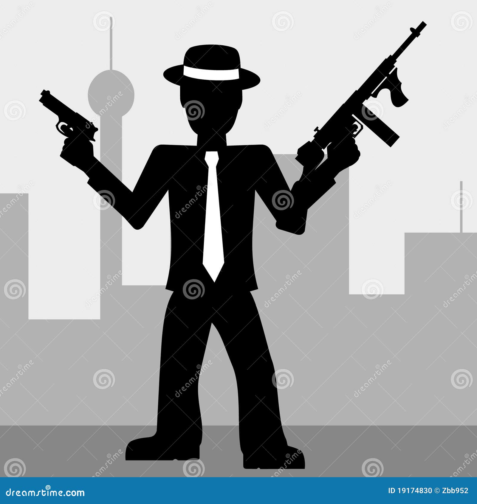 mafia man with guns