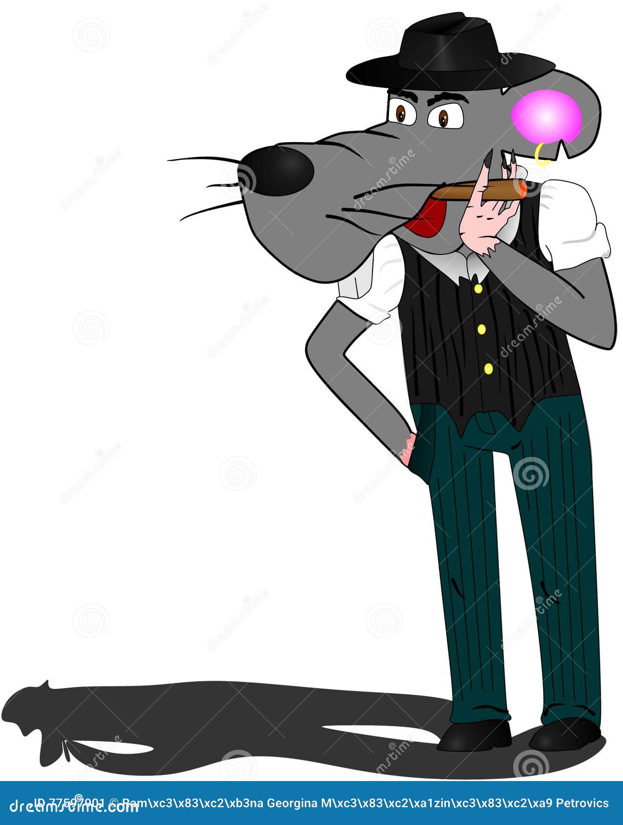 Mafia rat stock illustration. Illustration of mafia, tale - 77597901