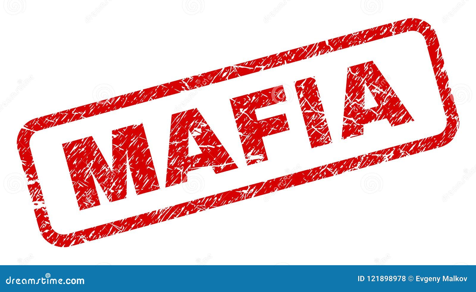 Scratched MAFIA Rounded Rectangle Stamp Stock Vector Illustration of