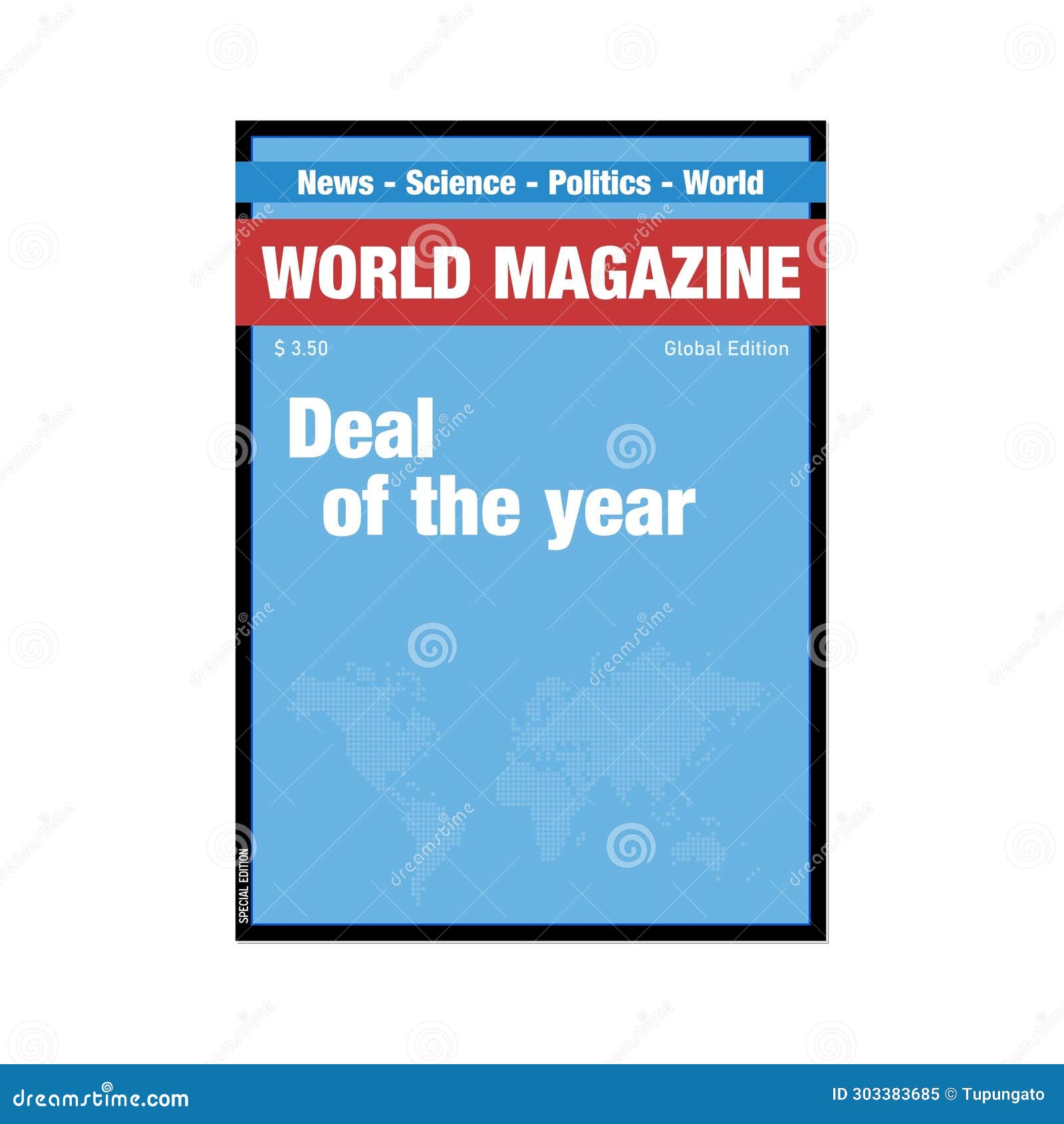Magazine Cover Blank Template Stock Vector Illustration of template