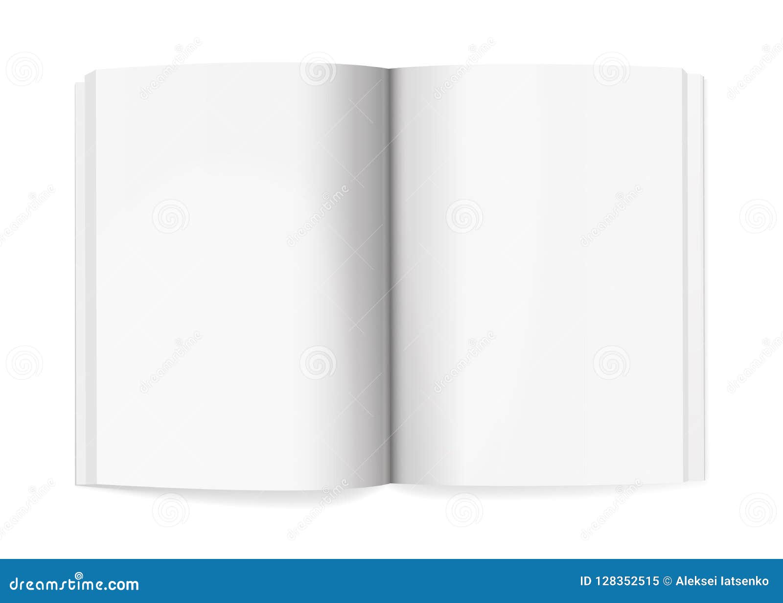 Magazine Spread Mockup Template Realistic Vector Stock Vector Regarding Blank Magazine Spread Template