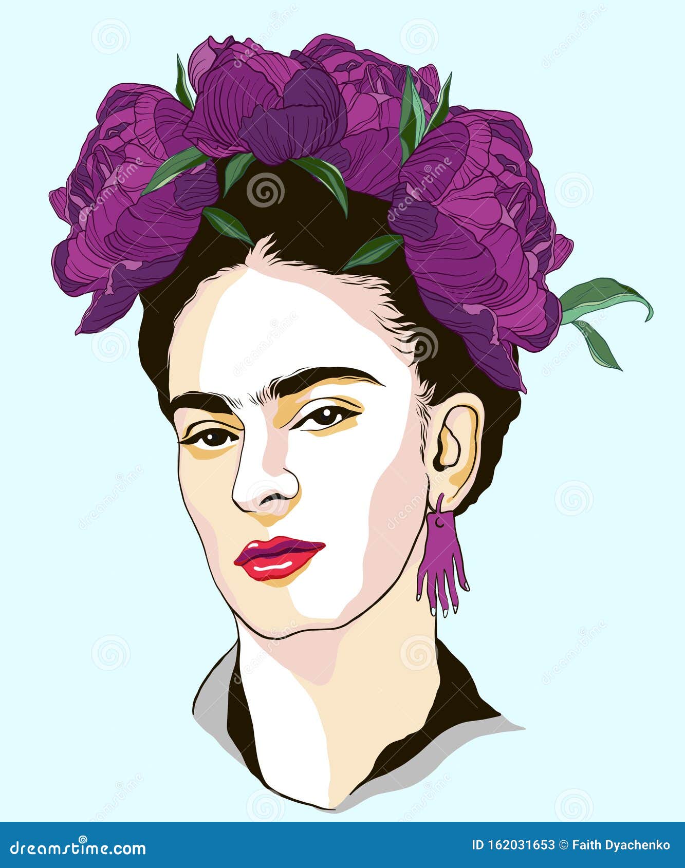 magdalena carmen frida kahlo portrait with wreath from peonies