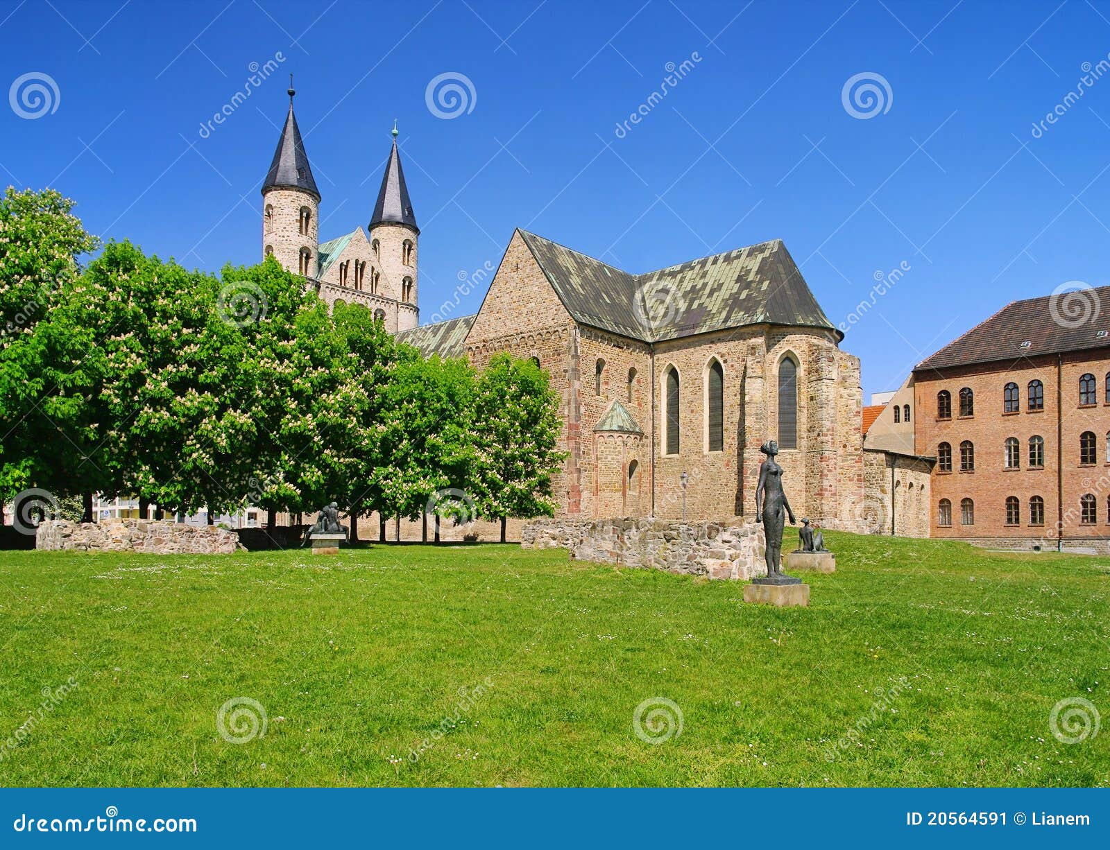 Magdeburg abbey stock image. Image of religion, germany - 20564591