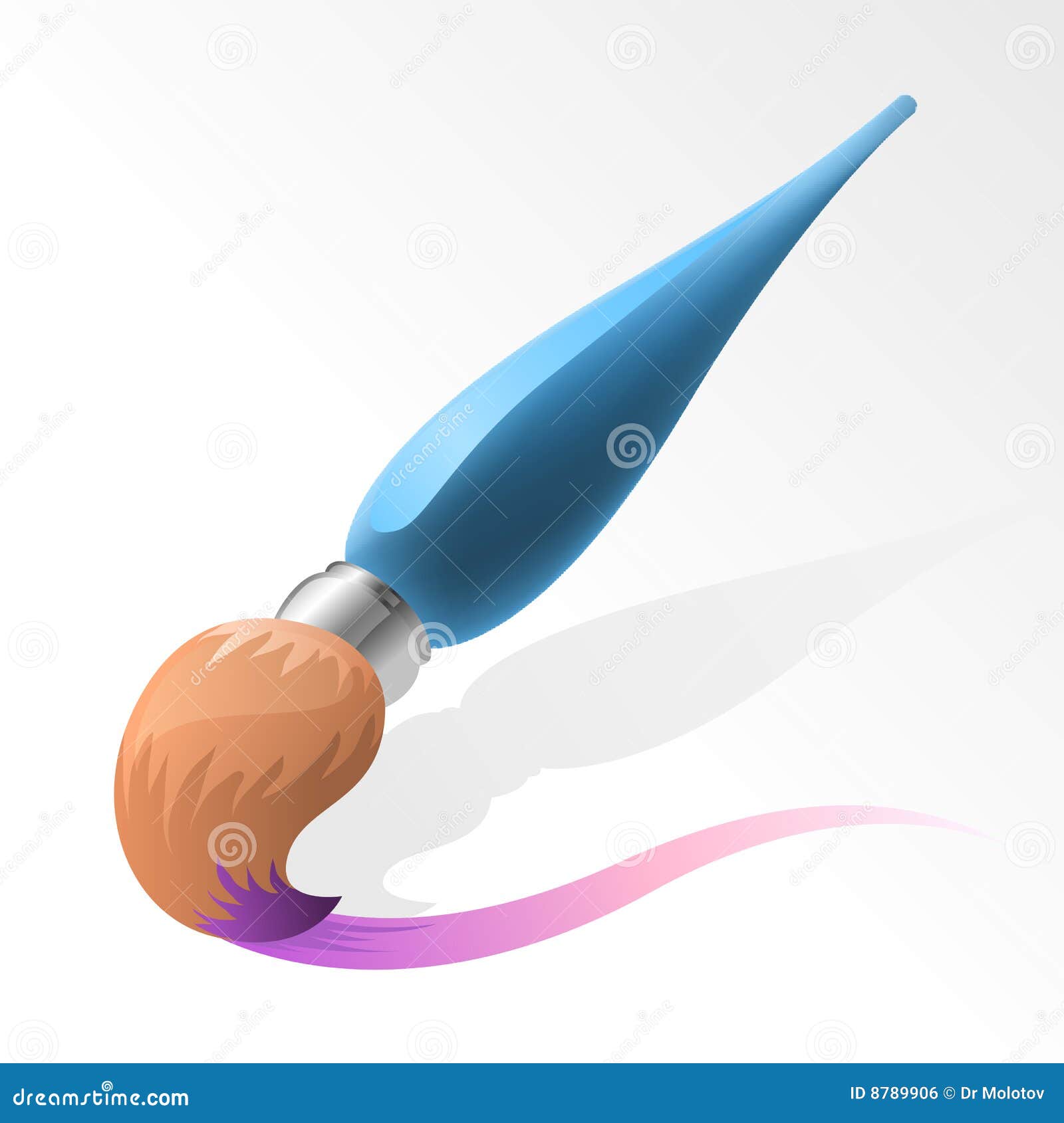 Magic brush stock illustration. Illustration of shadow 8789906