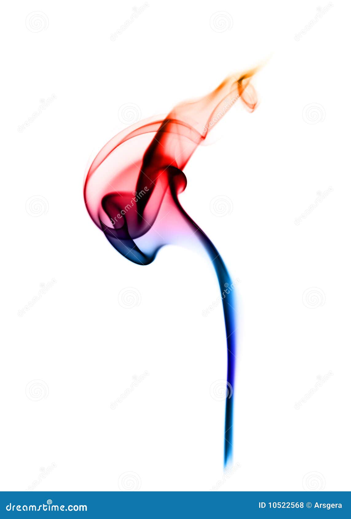 magic colored fume abstract over white