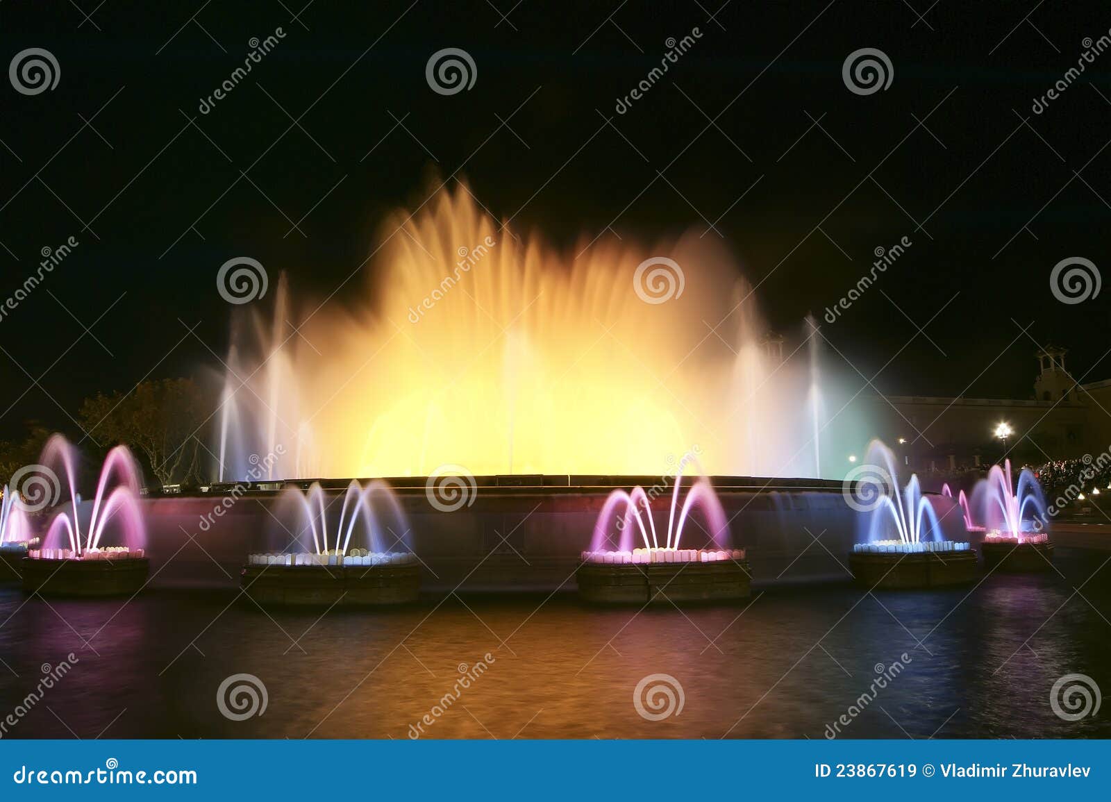 The Magic Fountain, Barcelona, Spain Stock Image Image of exposure