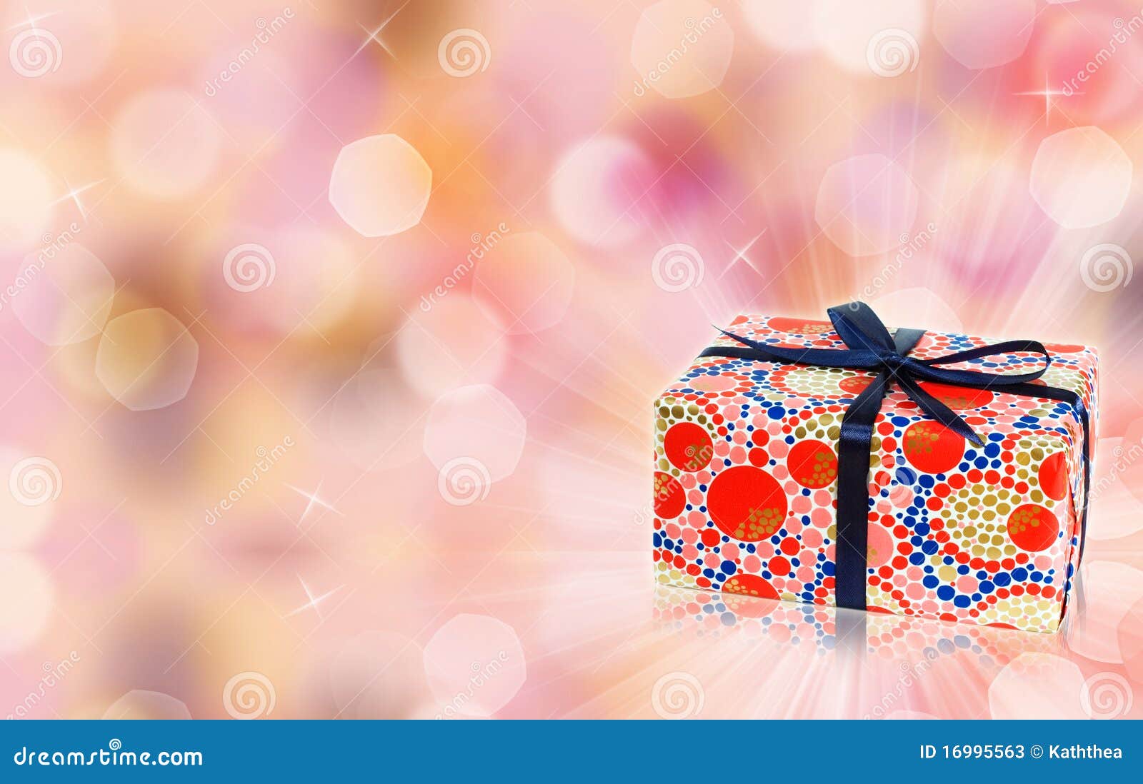 Magic Gift Box, Bokeh, Sparkles and Free Space Stock Image Image of