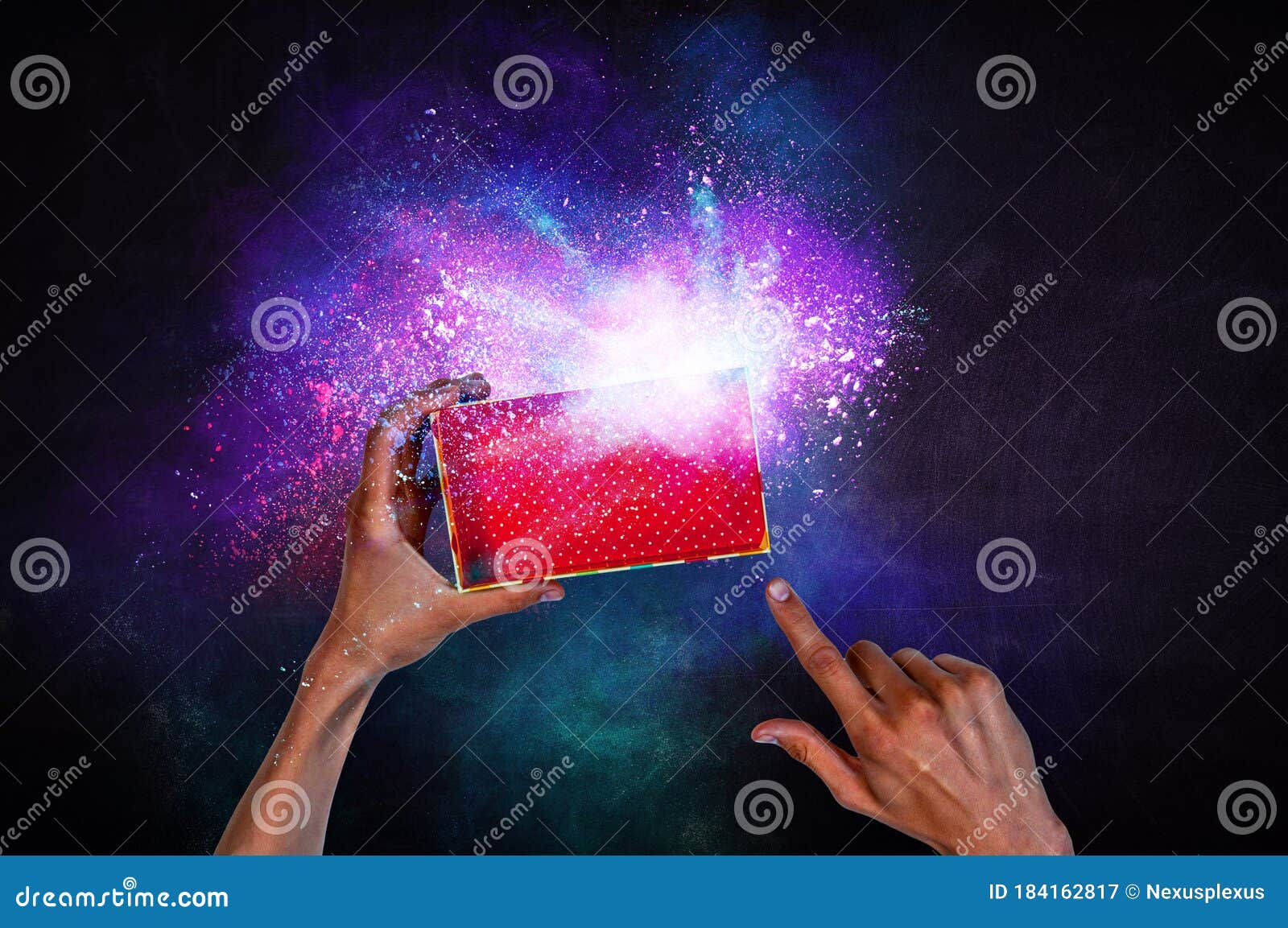 Magic Gift Box Image . Mixed Media Stock Image Image of anniversary