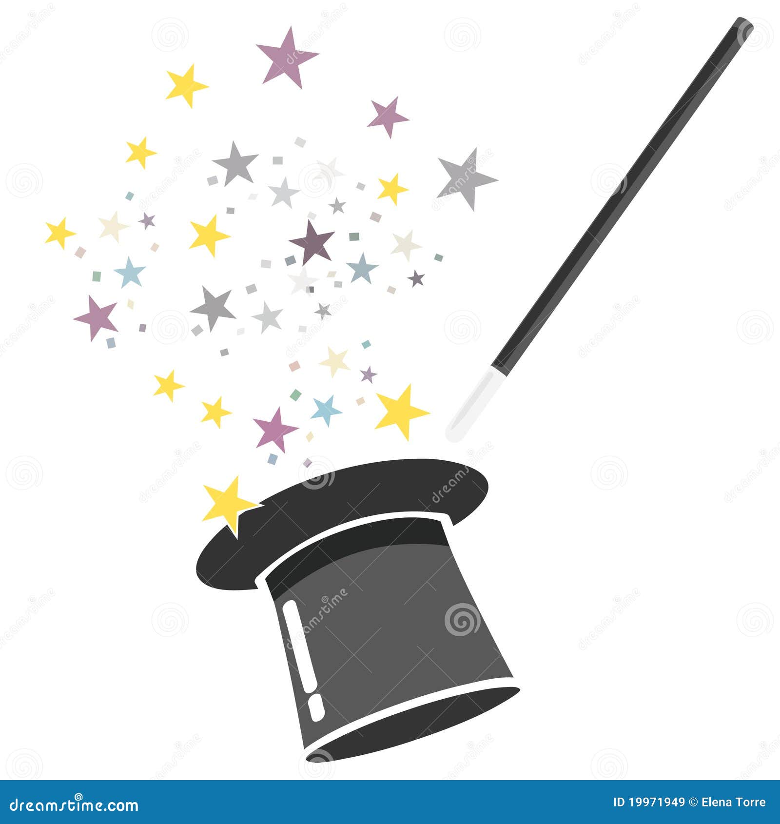 free clipart magic hat and wand - photo #28