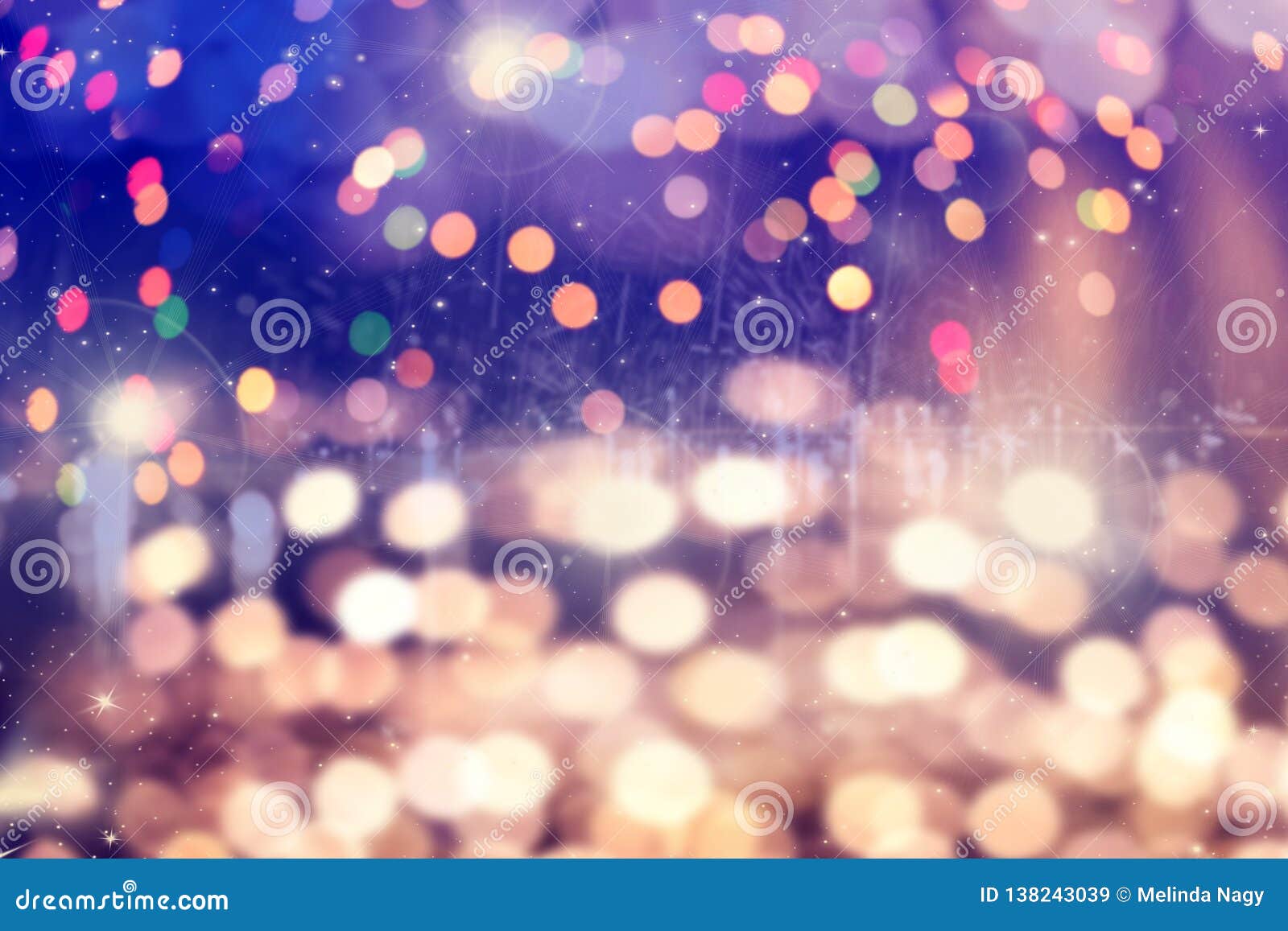 Magic Holiday Background with Blurred Bokeh of Christmas Lihjts Stock ...