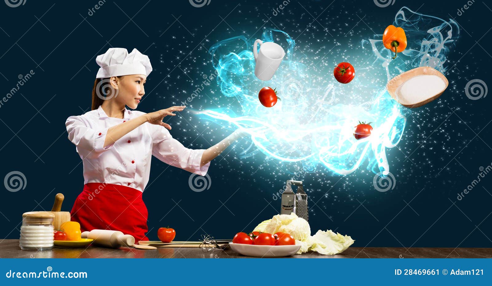 Magic In The Kitchen Stock Image Image Of Up Cook Breakfast