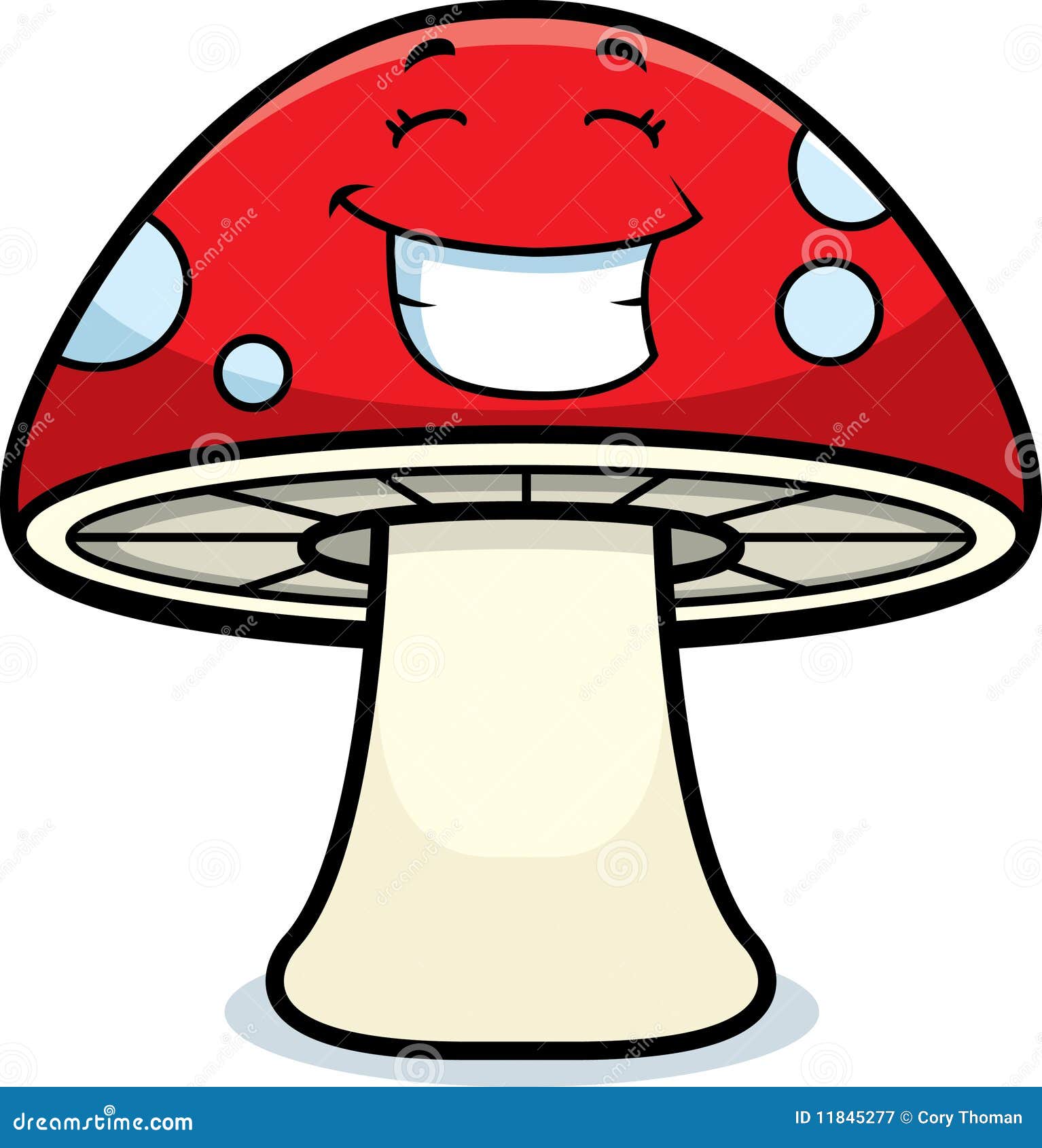 Magic Mushroom Smiling stock vector. Illustration of mushroom 11845277