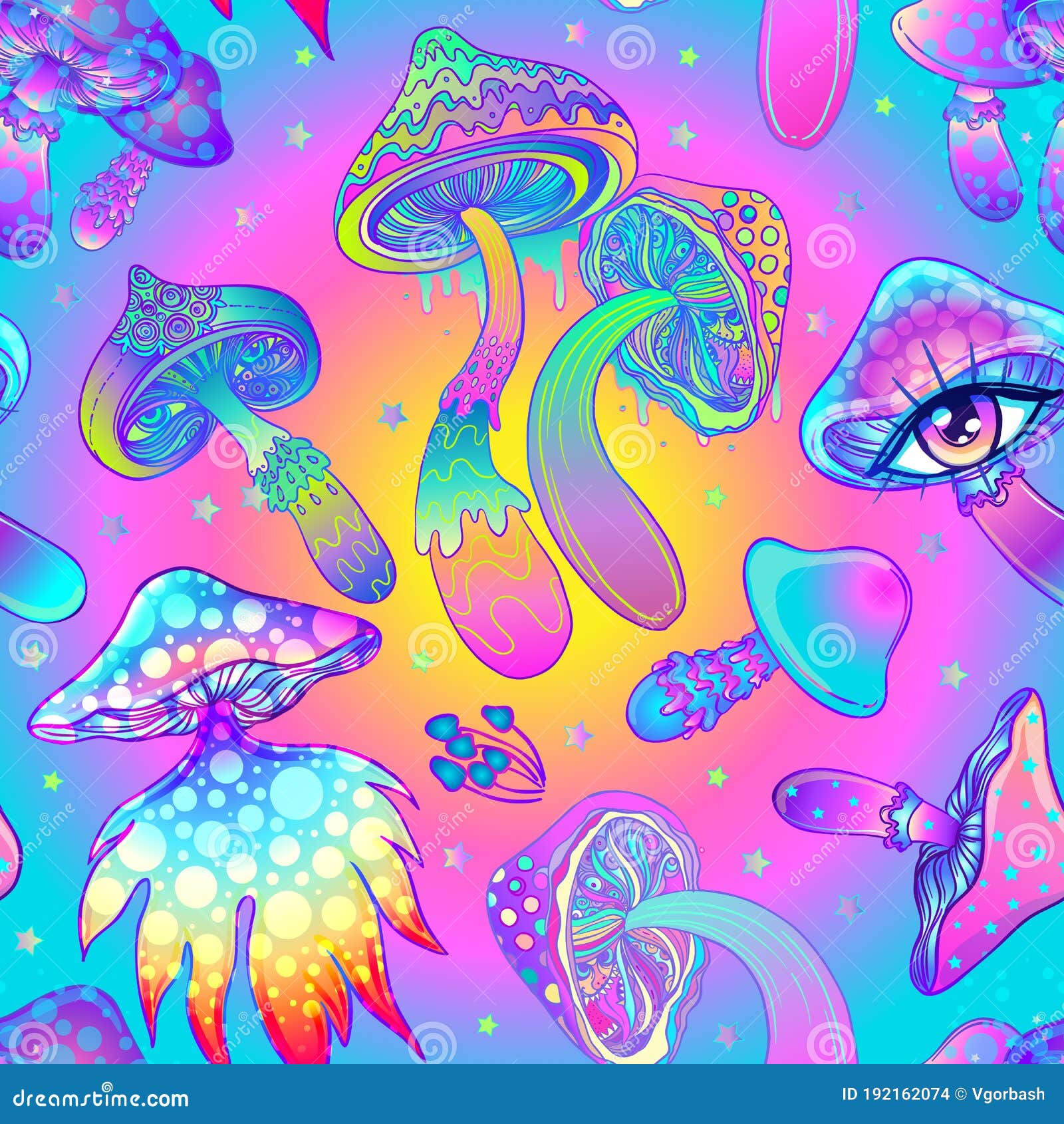 Magic Mushrooms Psychedelic Hallucination Vibrant Vector Illustration  60s Hippie Colorful Background Hippie And Boho Texture Ttrippy Wallpaper  Royalty Free SVG Cliparts Vectors And Stock Illustration Image  152537087