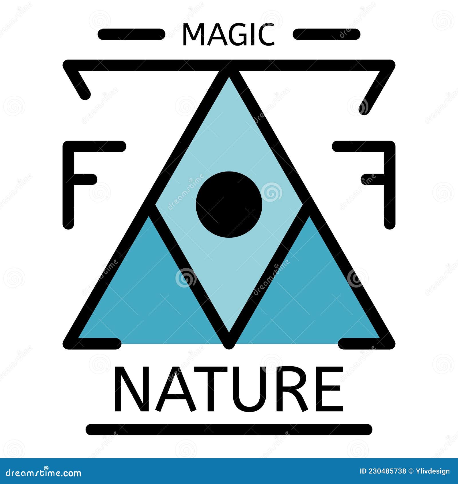magic nature alchemy icon color outline 