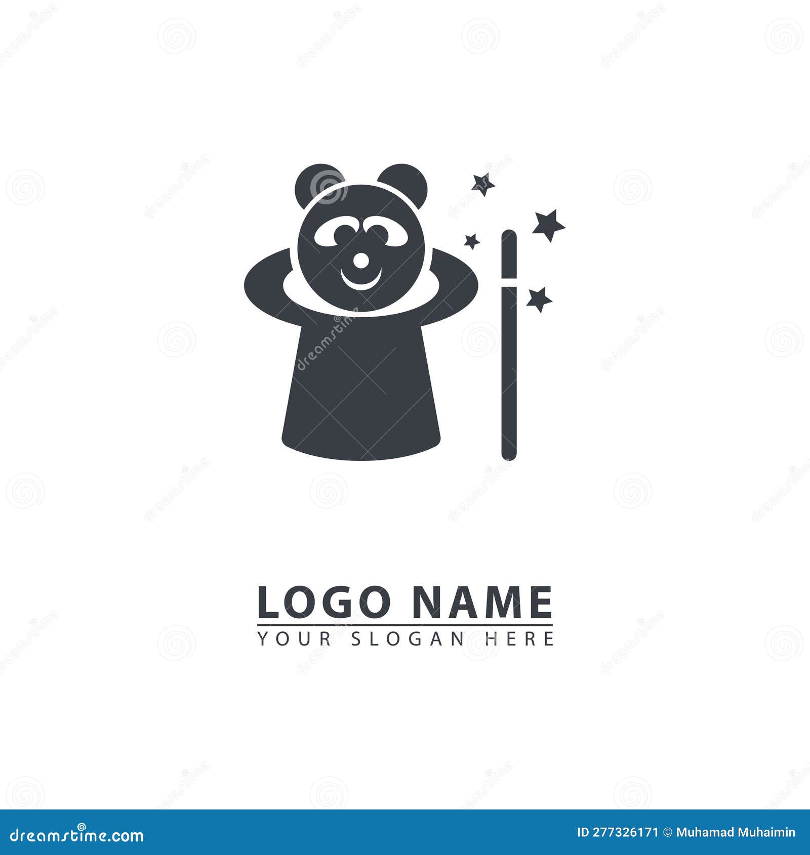 magic panda hat  logo icon