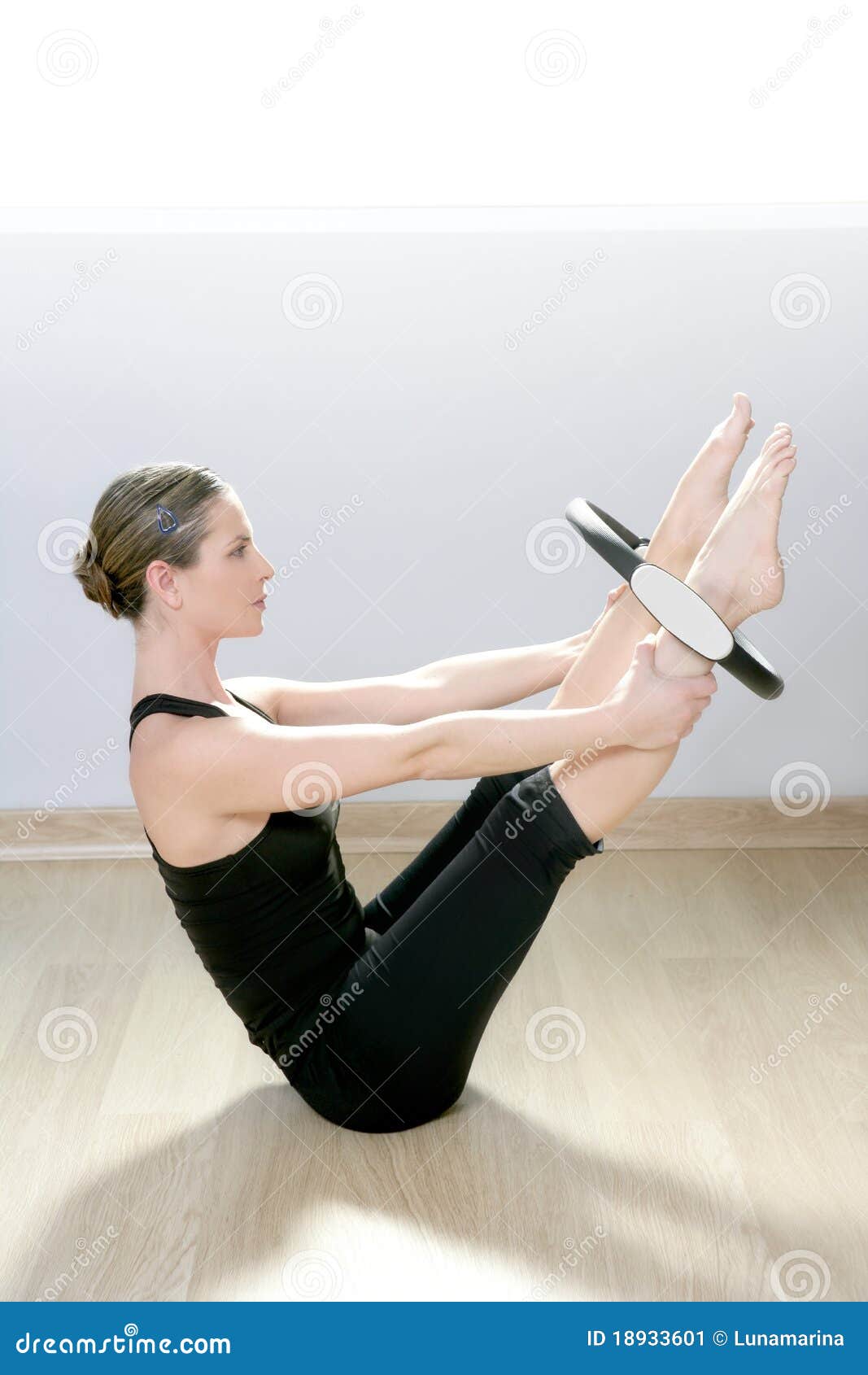 Magic Pilates Ring Woman Aerobics Sport Gym Stock Photo - Download