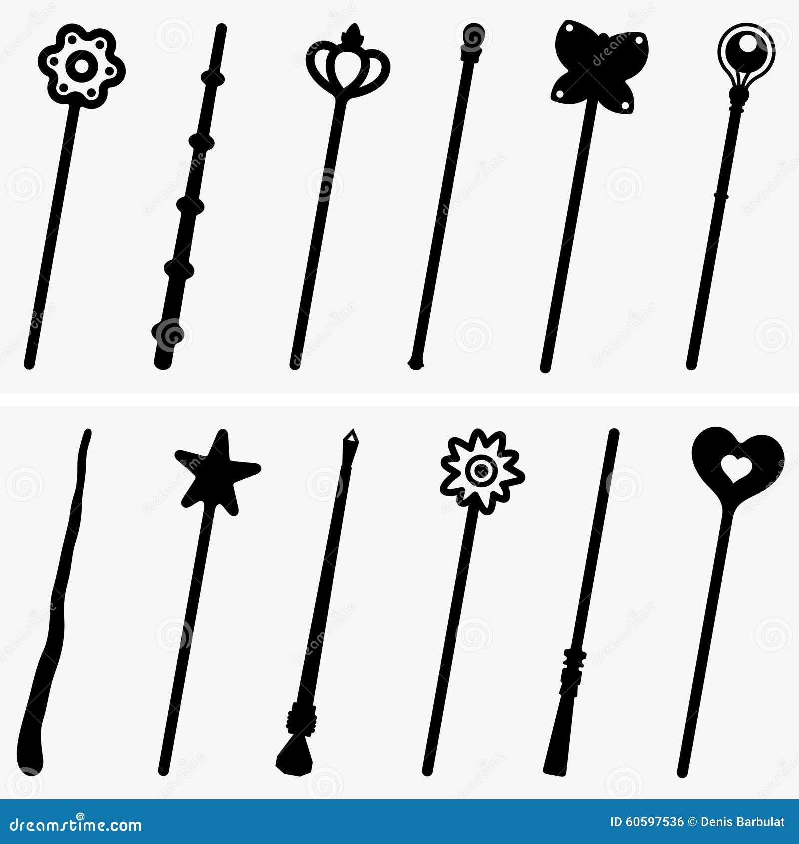 Magic sticks stock vector. Illustration of fairy, magical 60597536