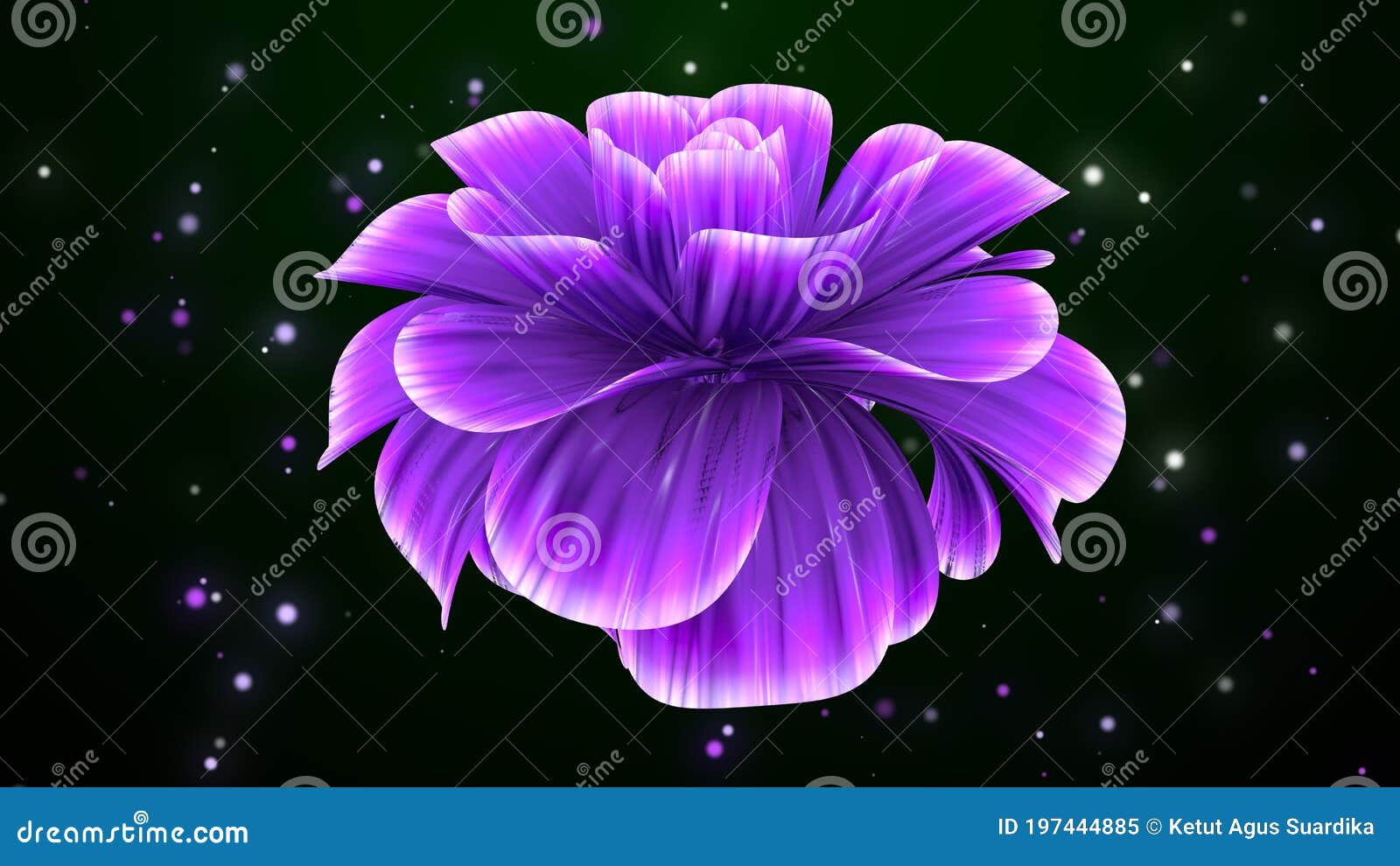 purple glitter flower